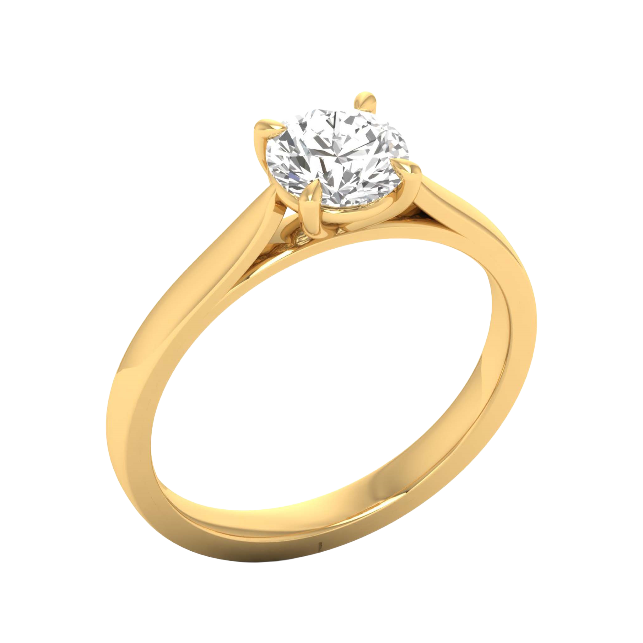 Solitaire 4 prong ronde diamant ring beschikbaar in 0.25 tot 5 karaat