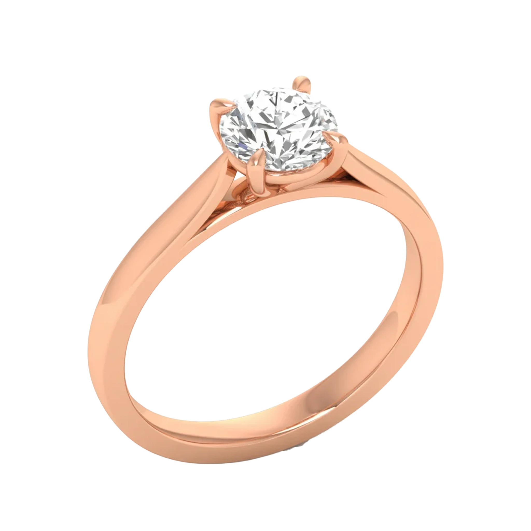 Solitaire 4 prong ronde diamant ring beschikbaar in 0.25 tot 5 karaat