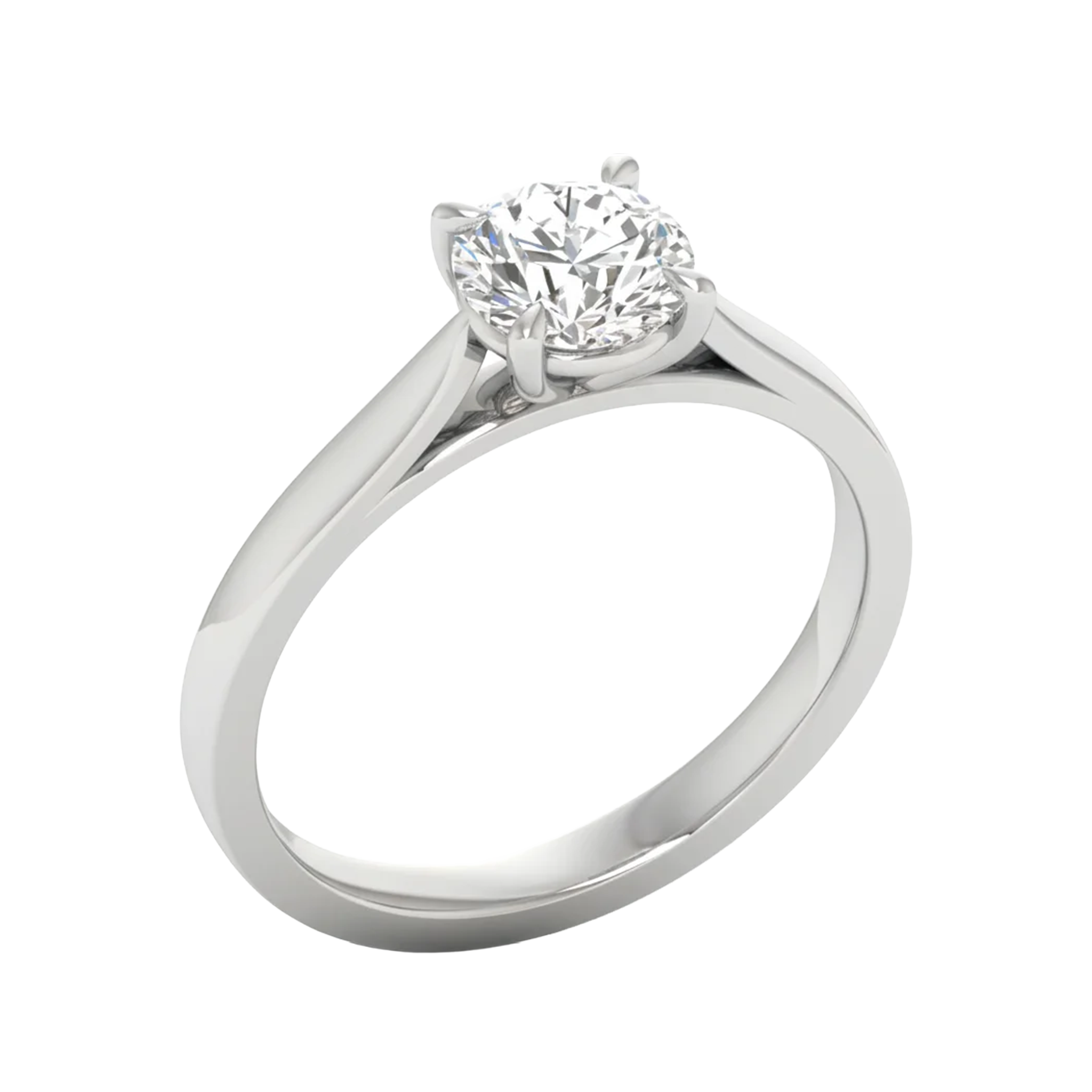 Solitaire 4 prong ronde diamant ring beschikbaar in 0.25 tot 5 karaat