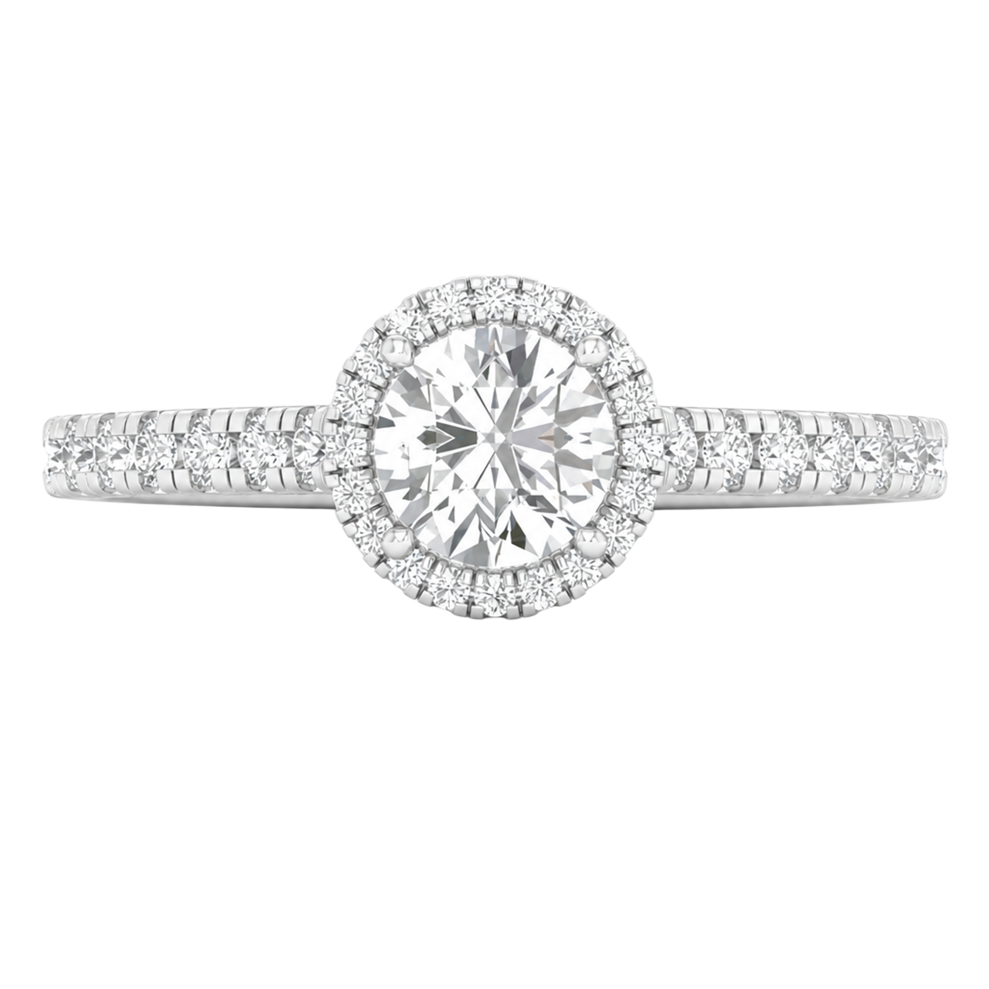 Round Halo Ring 0.8 to 3.7 Carat