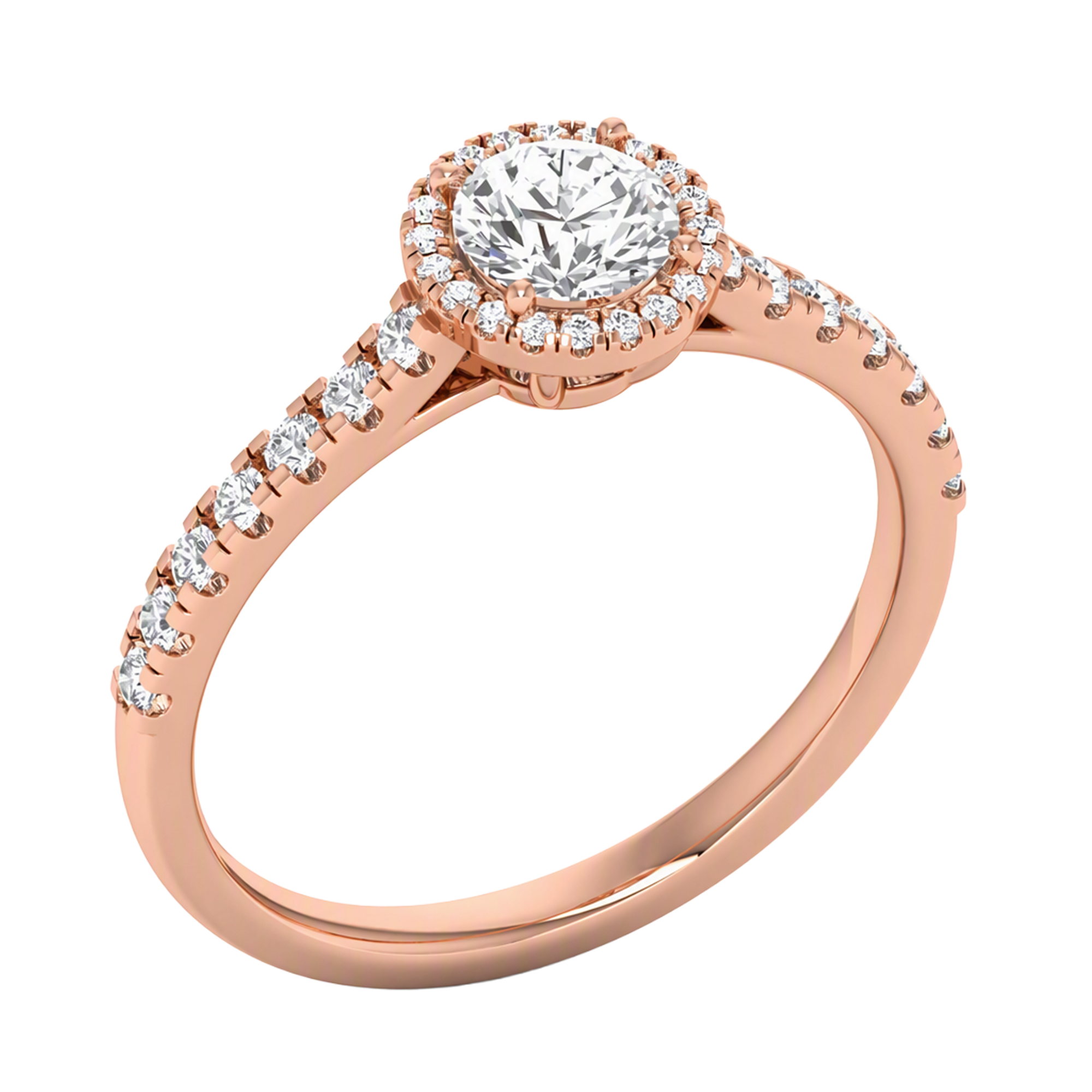 Round Halo Ring 0.8 to 3.7 Carat