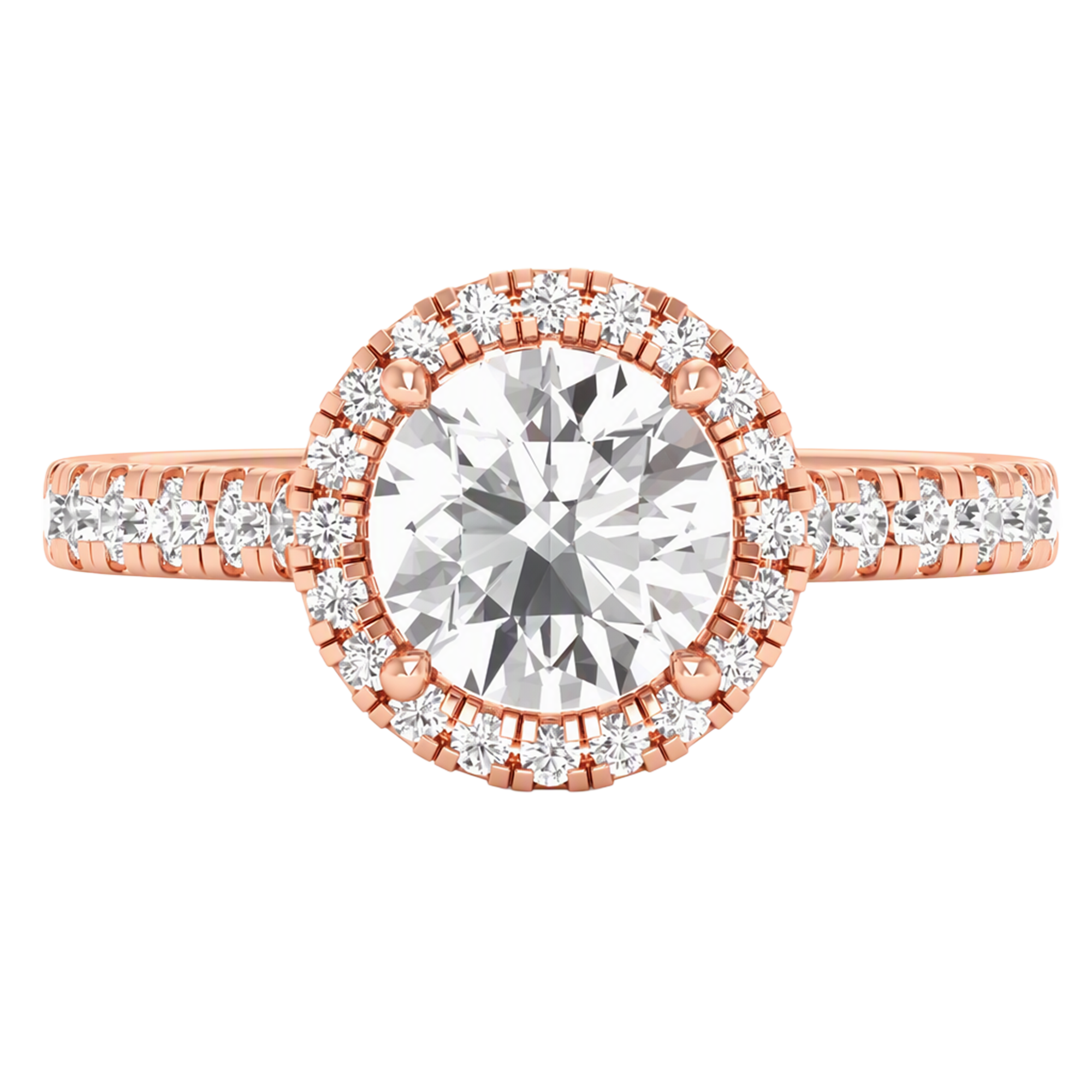 Round Halo Ring 0.8 to 3.7 Carat