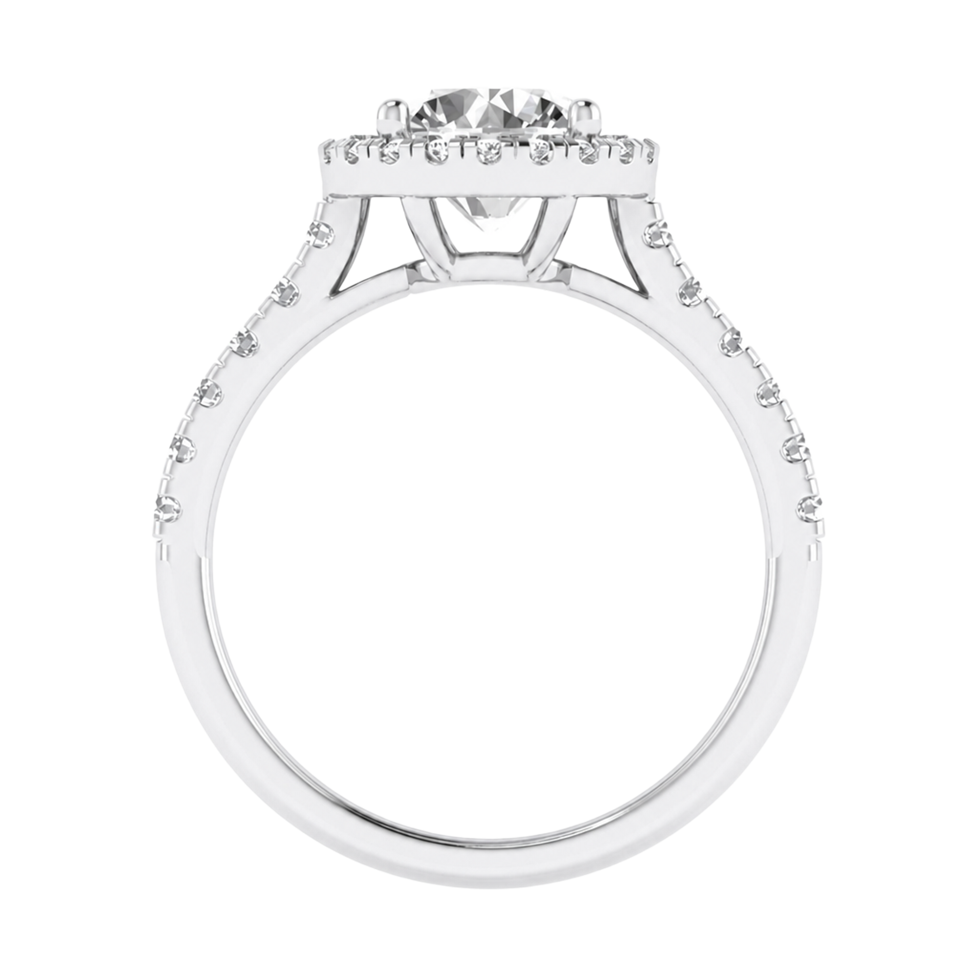 Round Halo Ring 0.8 to 3.7 Carat