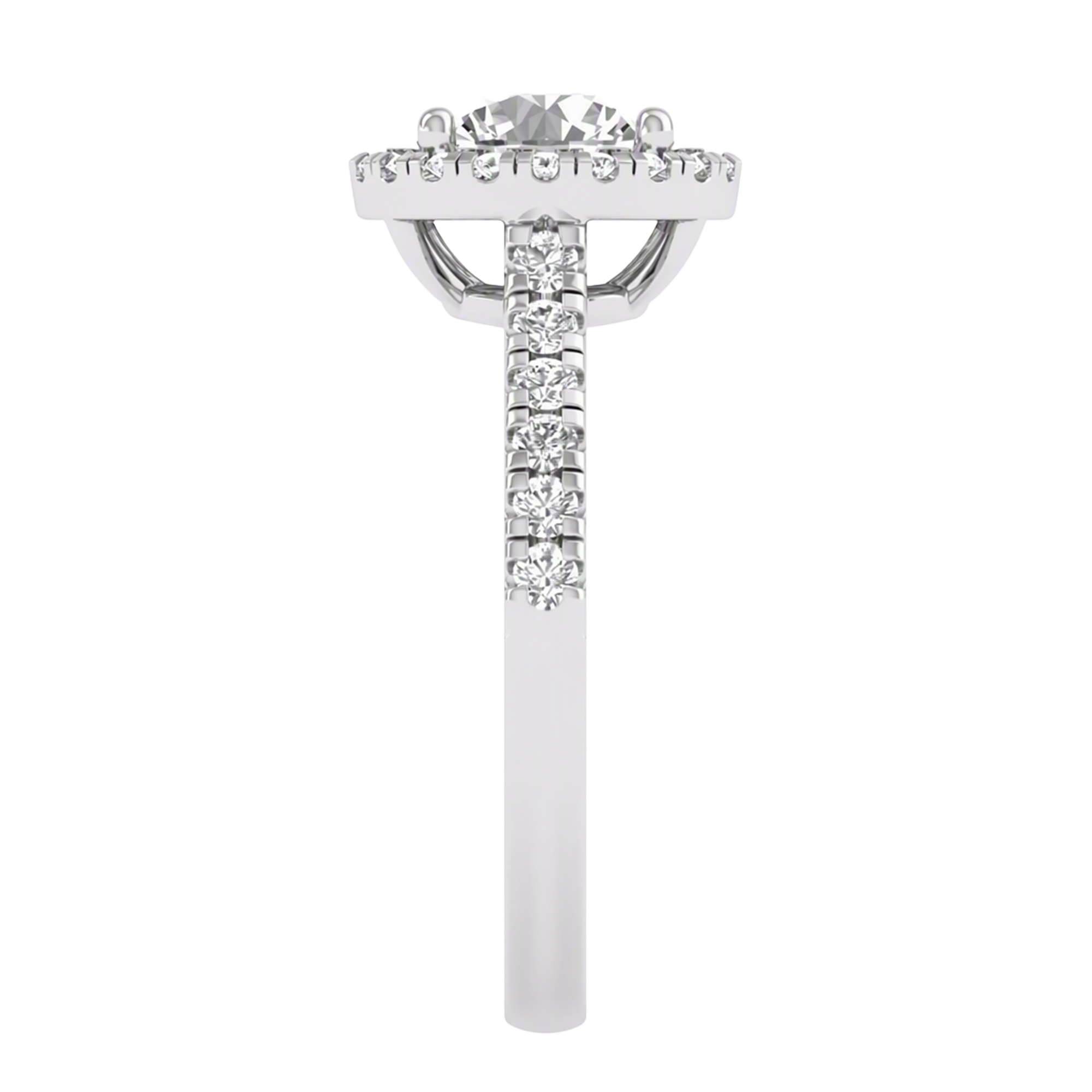 Round Halo Ring 0.8 to 3.7 Carat