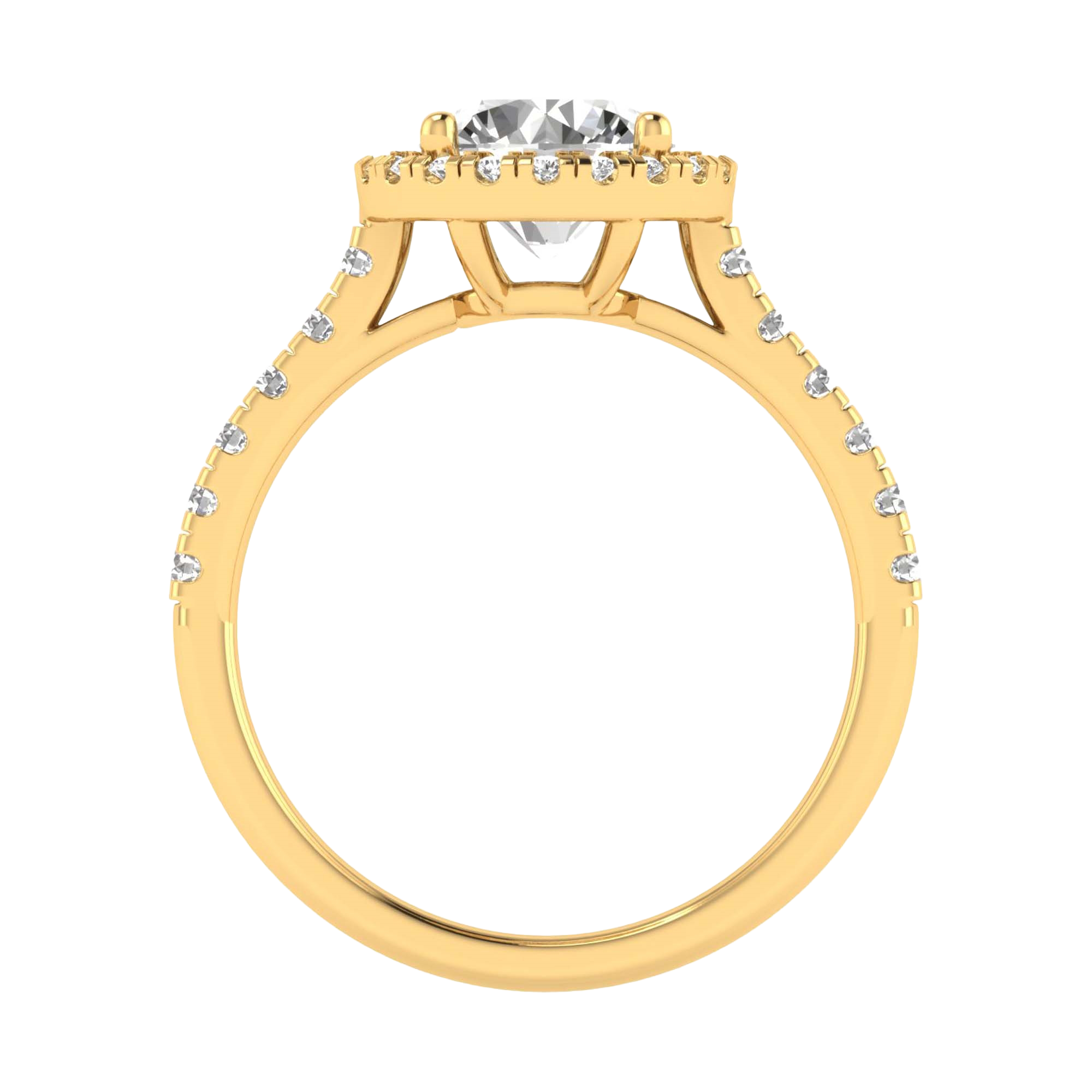 Round Halo Ring 0.8 to 3.7 Carat