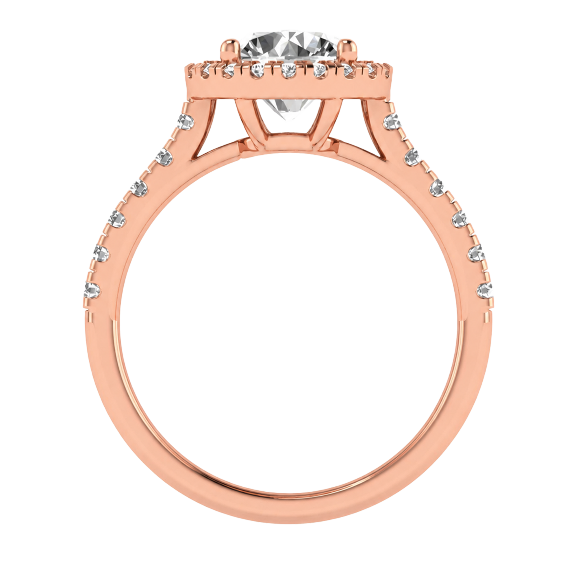 Round Halo Ring 0.8 to 3.7 Carat