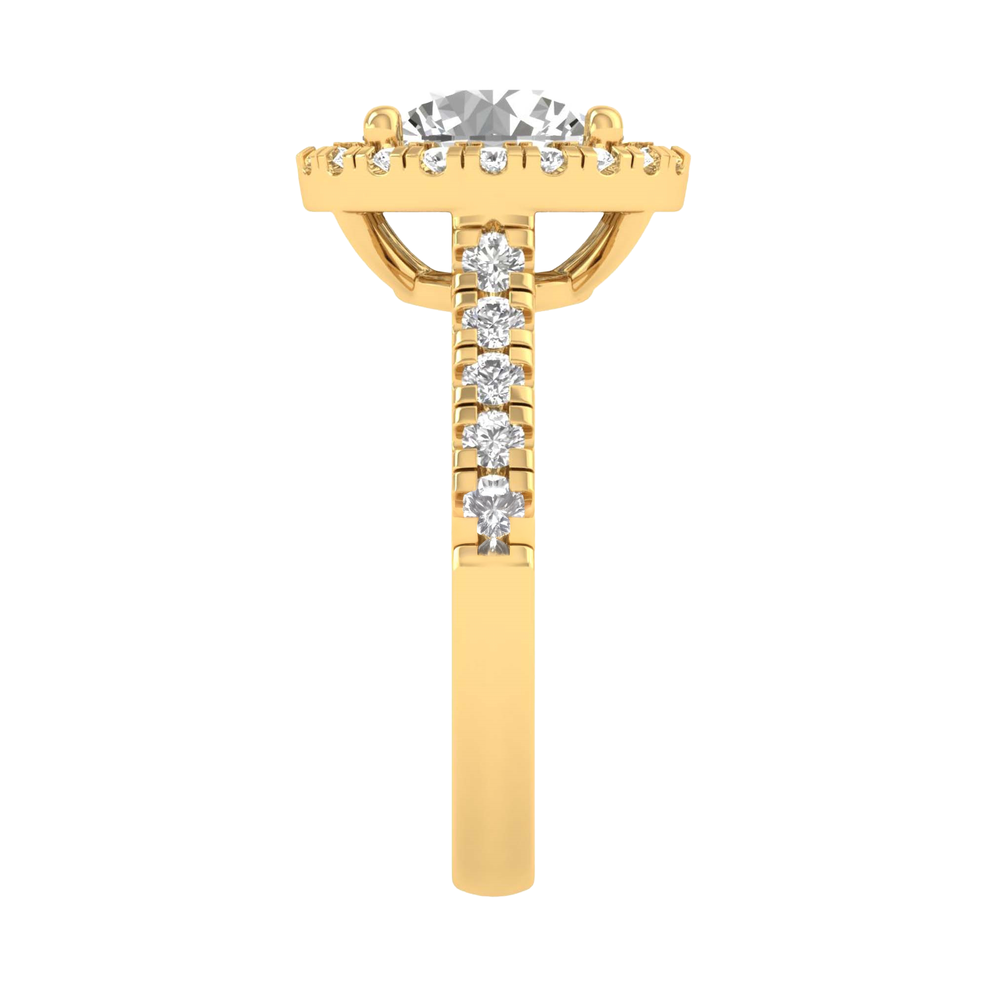 Round Halo Ring 0.8 to 3.7 Carat