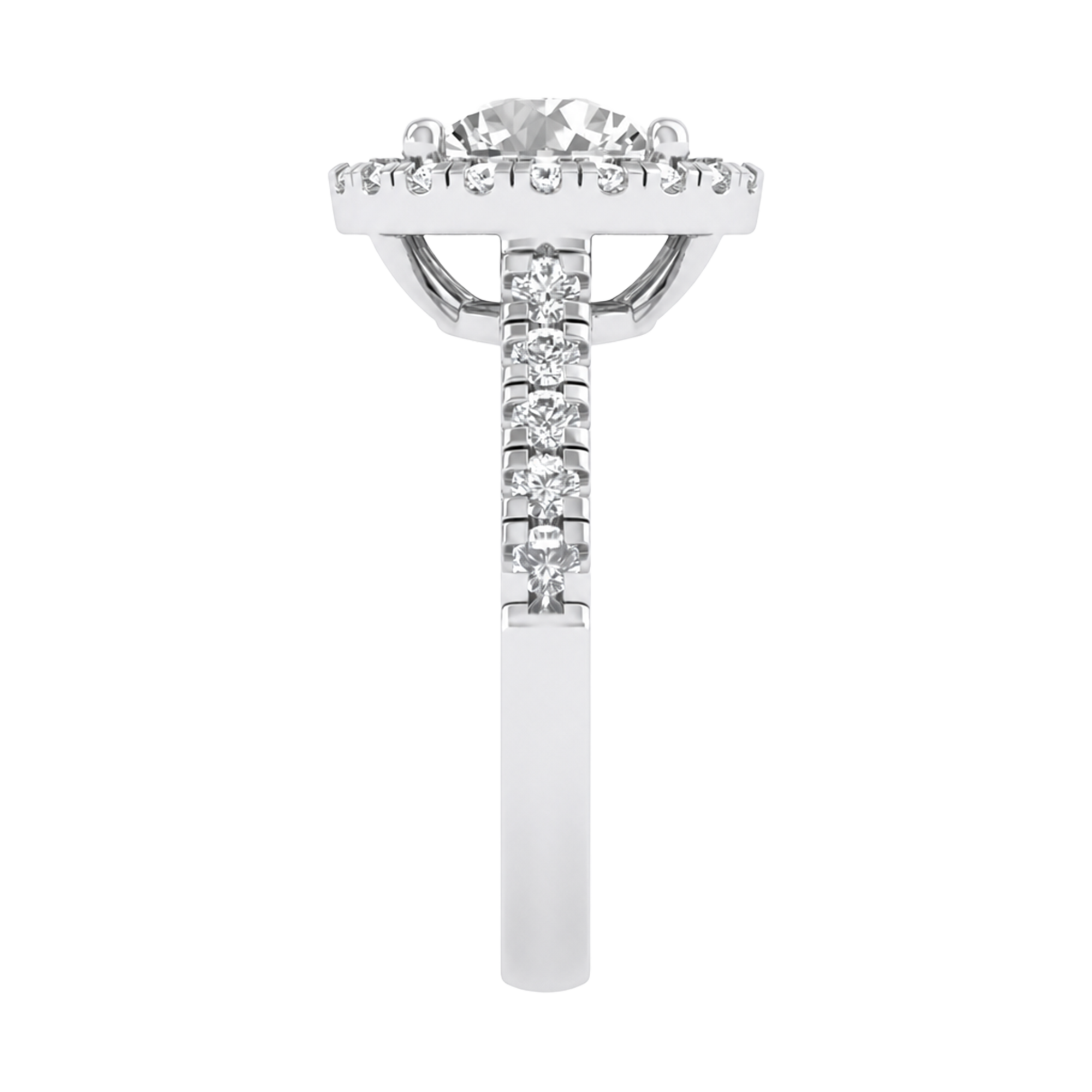 Round Halo Ring 0.8 to 3.7 Carat