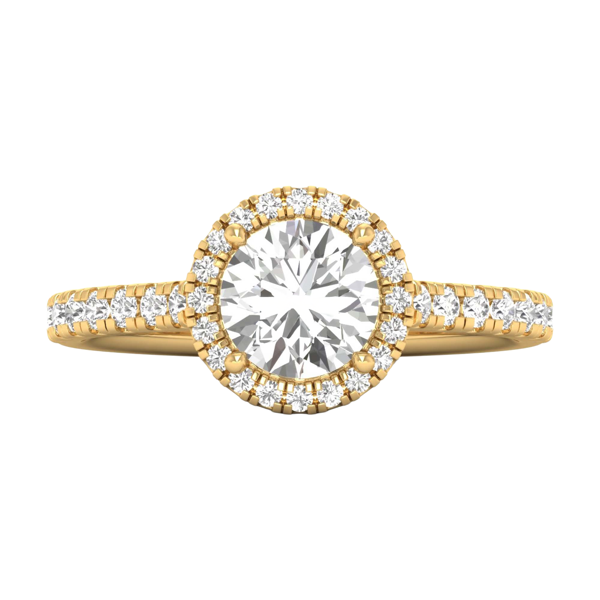 Round Halo Ring 0.8 to 3.7 Carat