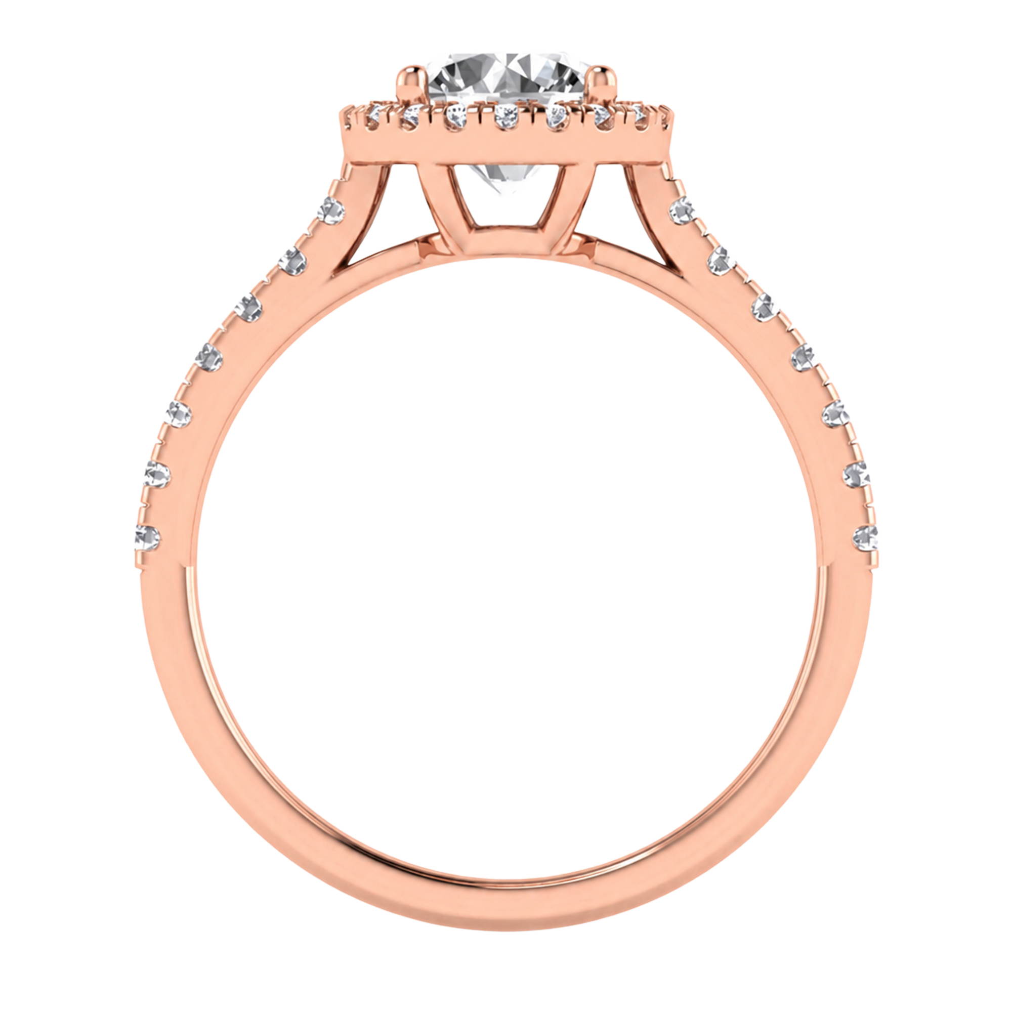 Round Halo Ring 0.8 to 3.7 Carat