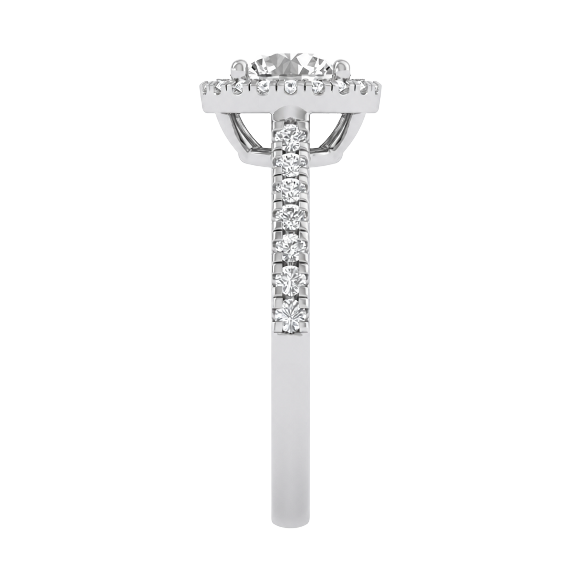 Round Halo Ring 0.8 to 3.7 Carat