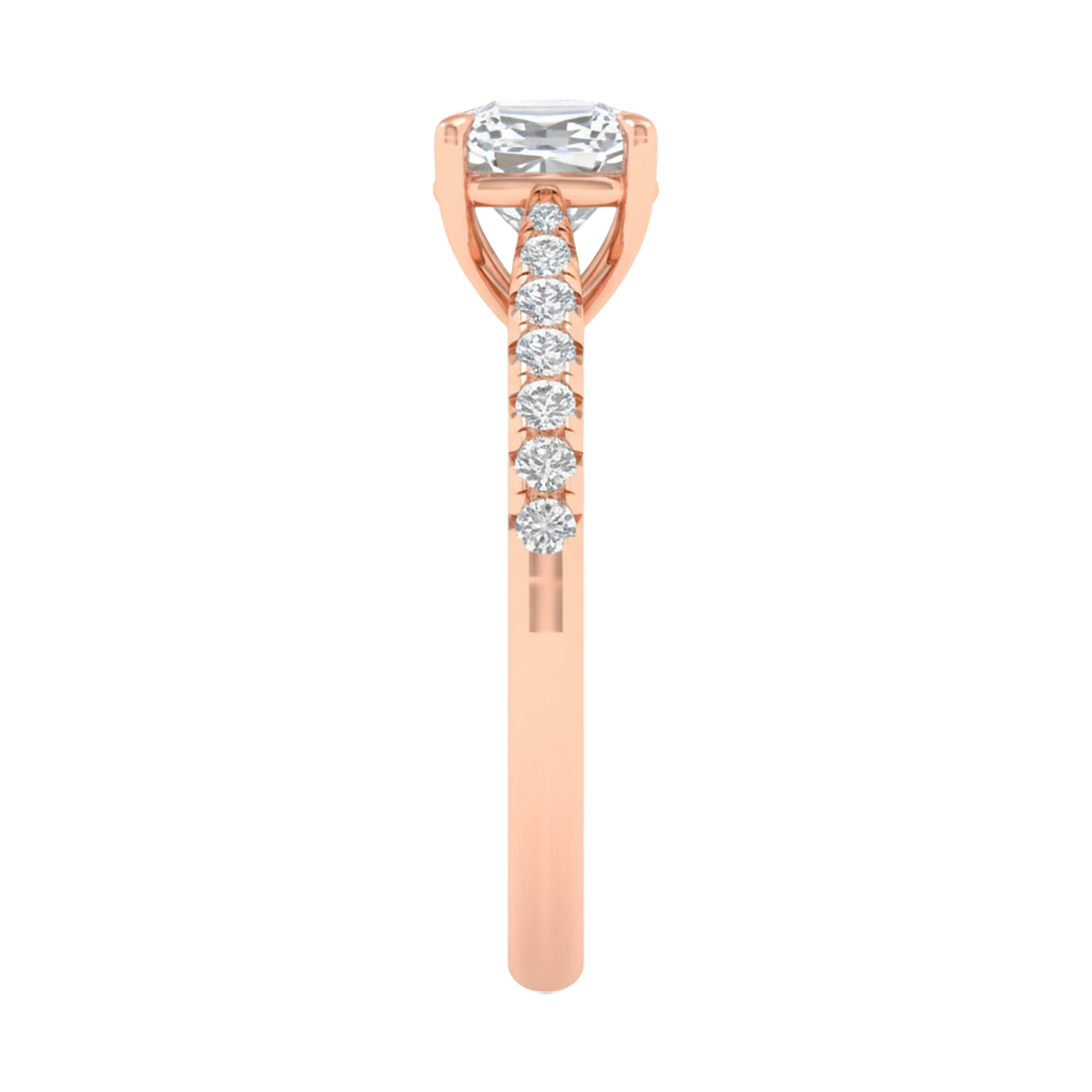 Louisa Diamanten Solitaire Pavé Ring Cushion - 0.7ct tot 3.1ct