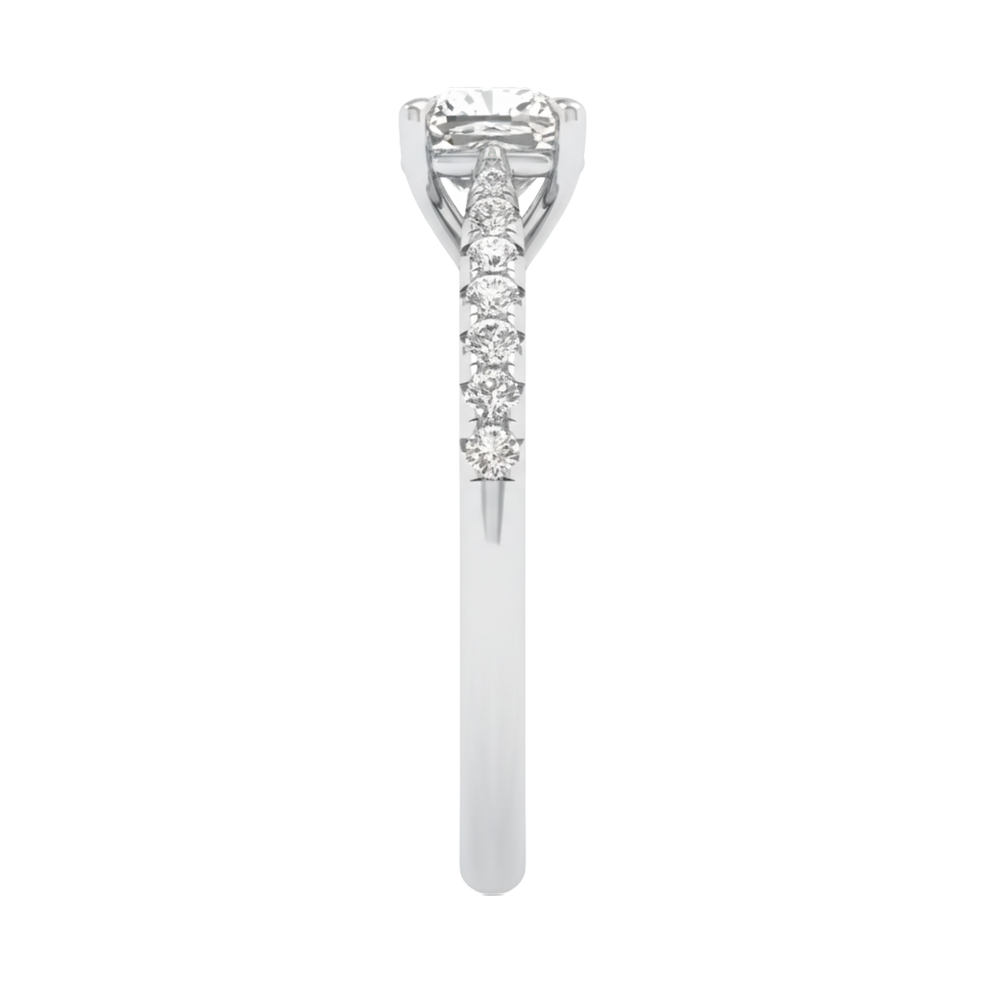 Louisa Diamanten Solitaire Pavé Ring Cushion - 0.7ct tot 3.1ct