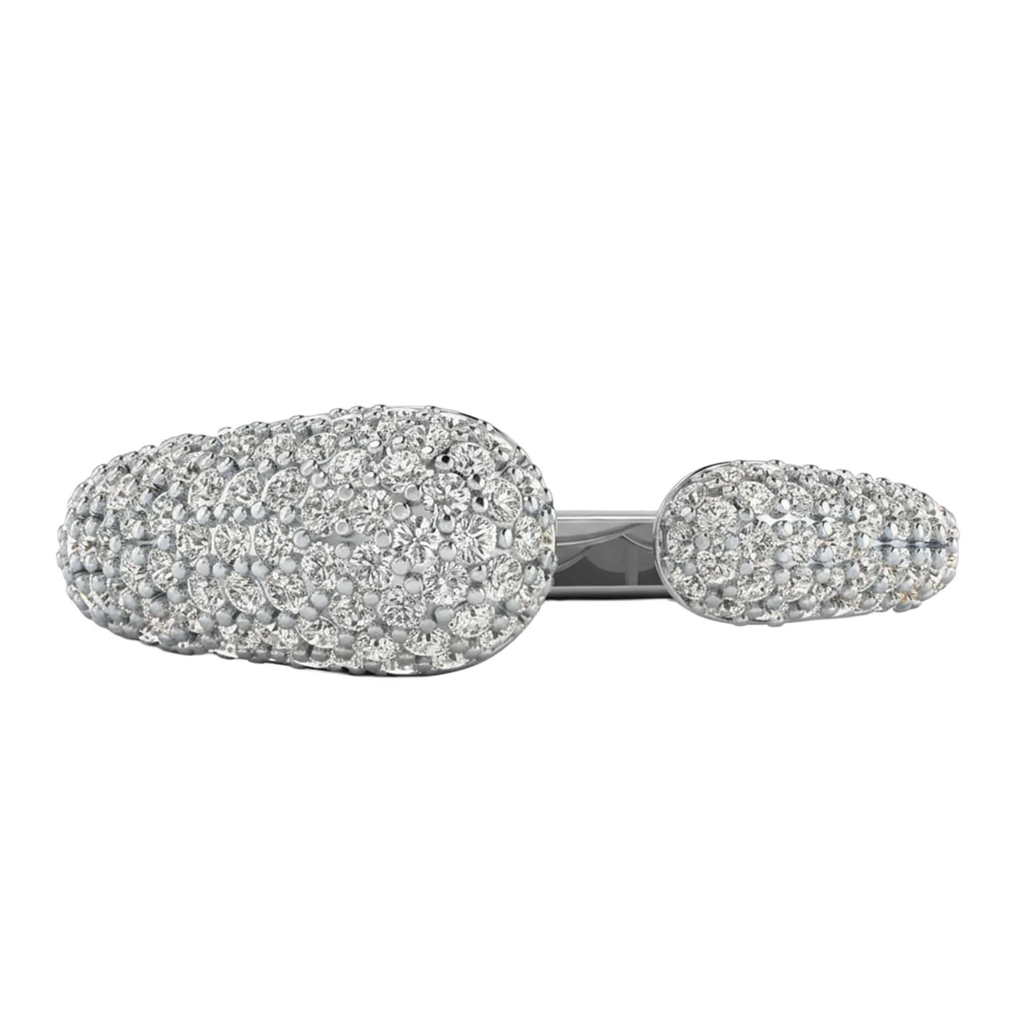 Open pavé ring met ronde diamanten 0.83 karaat