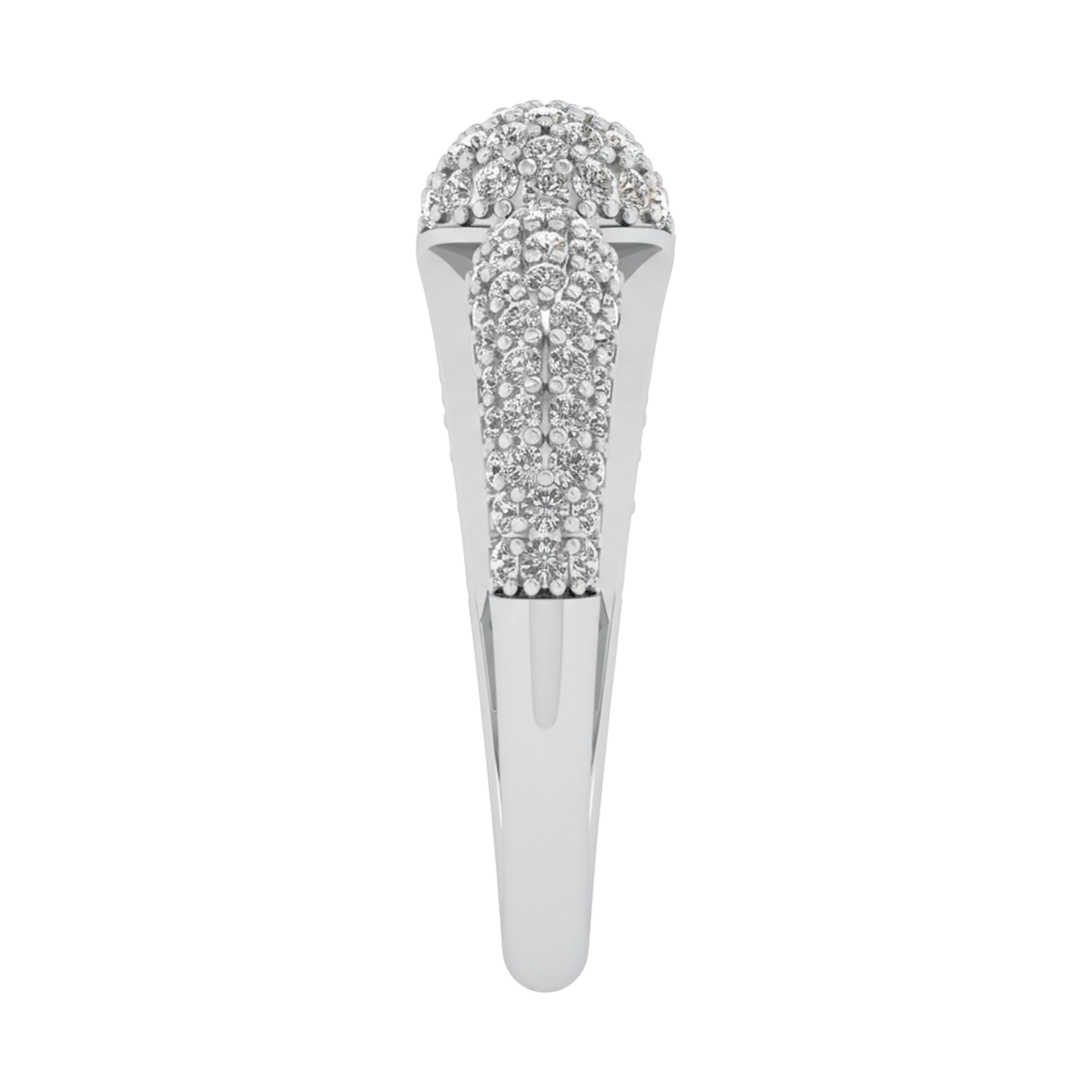 Open pavé ring met ronde diamanten 0.83 karaat