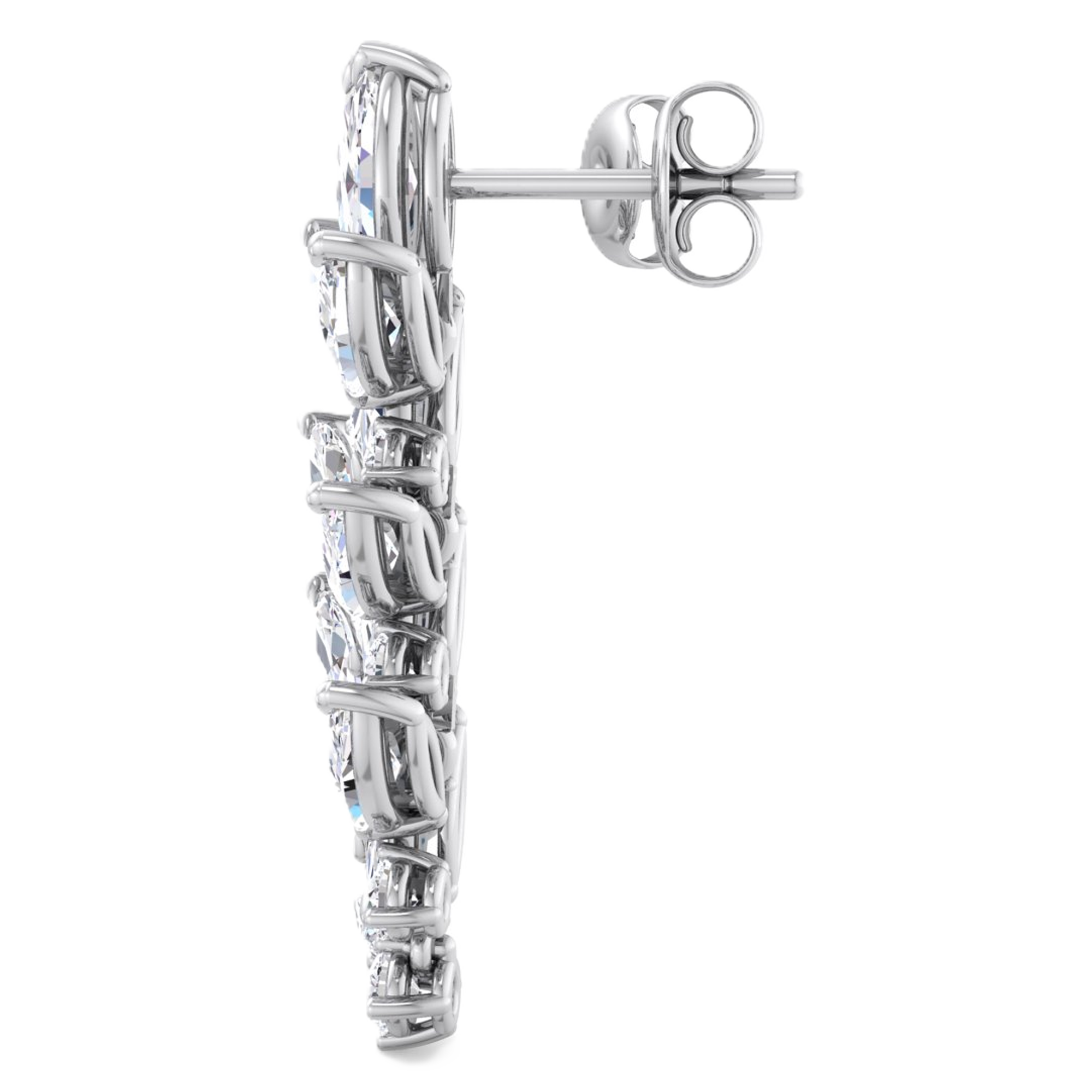 Oorbellen van 3.5 karaat met hoofdsteen in vorm Markies van 0,214285 karaat - 064