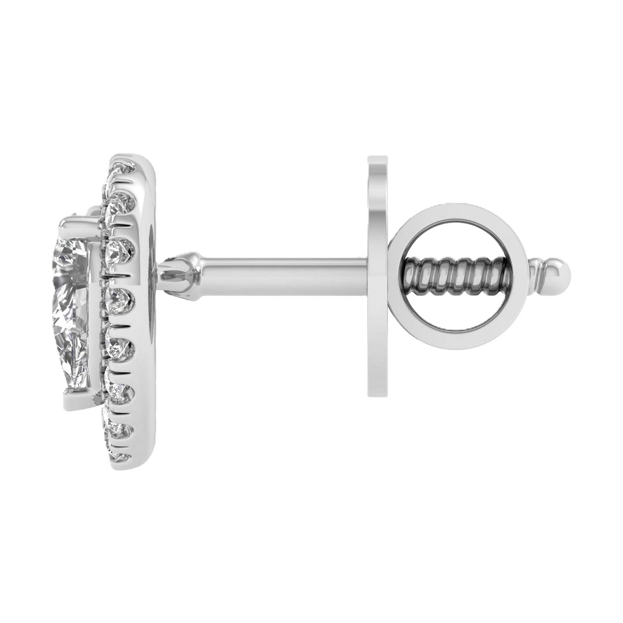 Oorbellen van 0,48 tot 0.96 karaat met hoofdsteen in vorm Peer