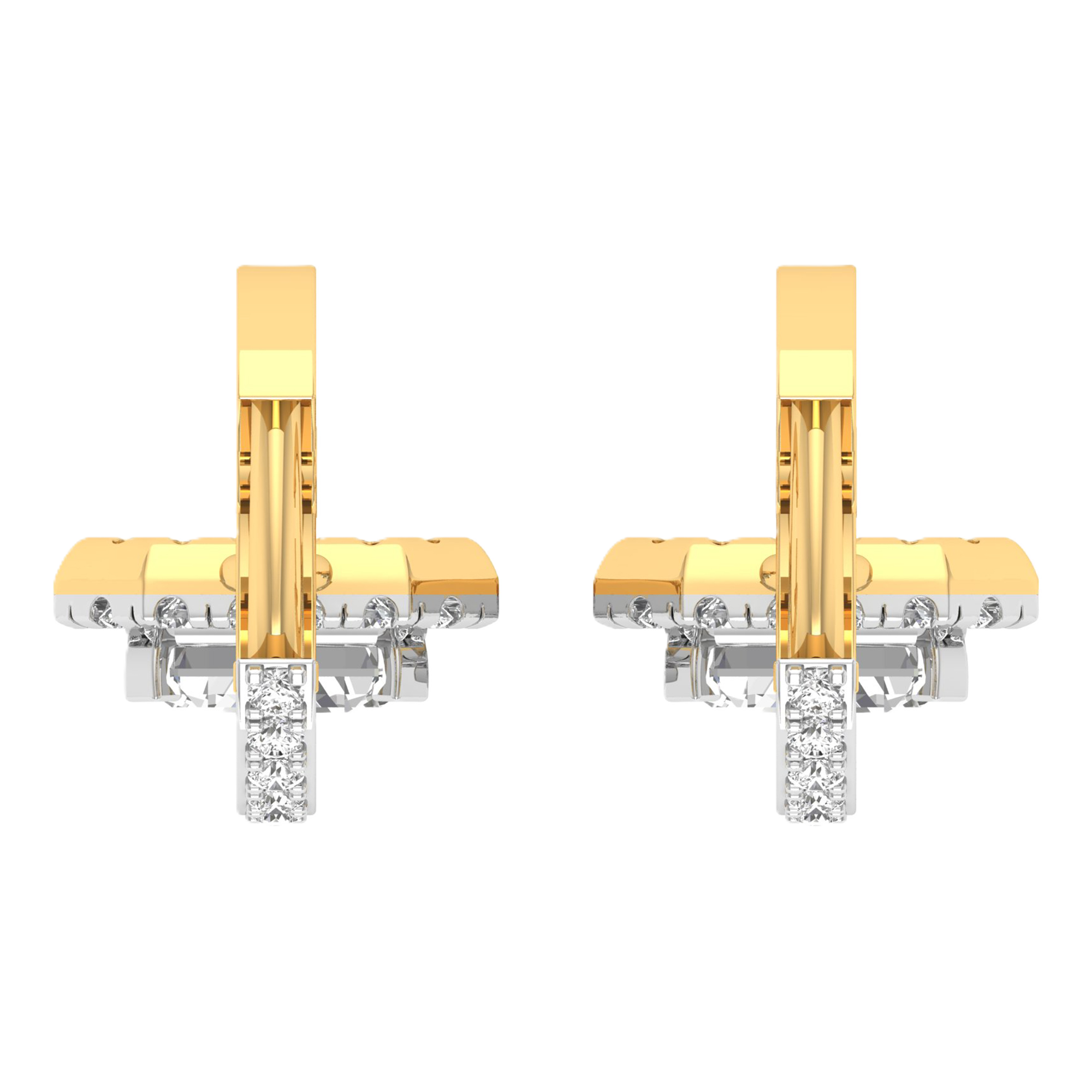 Oorbellen van 4.61 karaat met hoofdsteen in vorm Emerald van 2,04 karaat - 202
