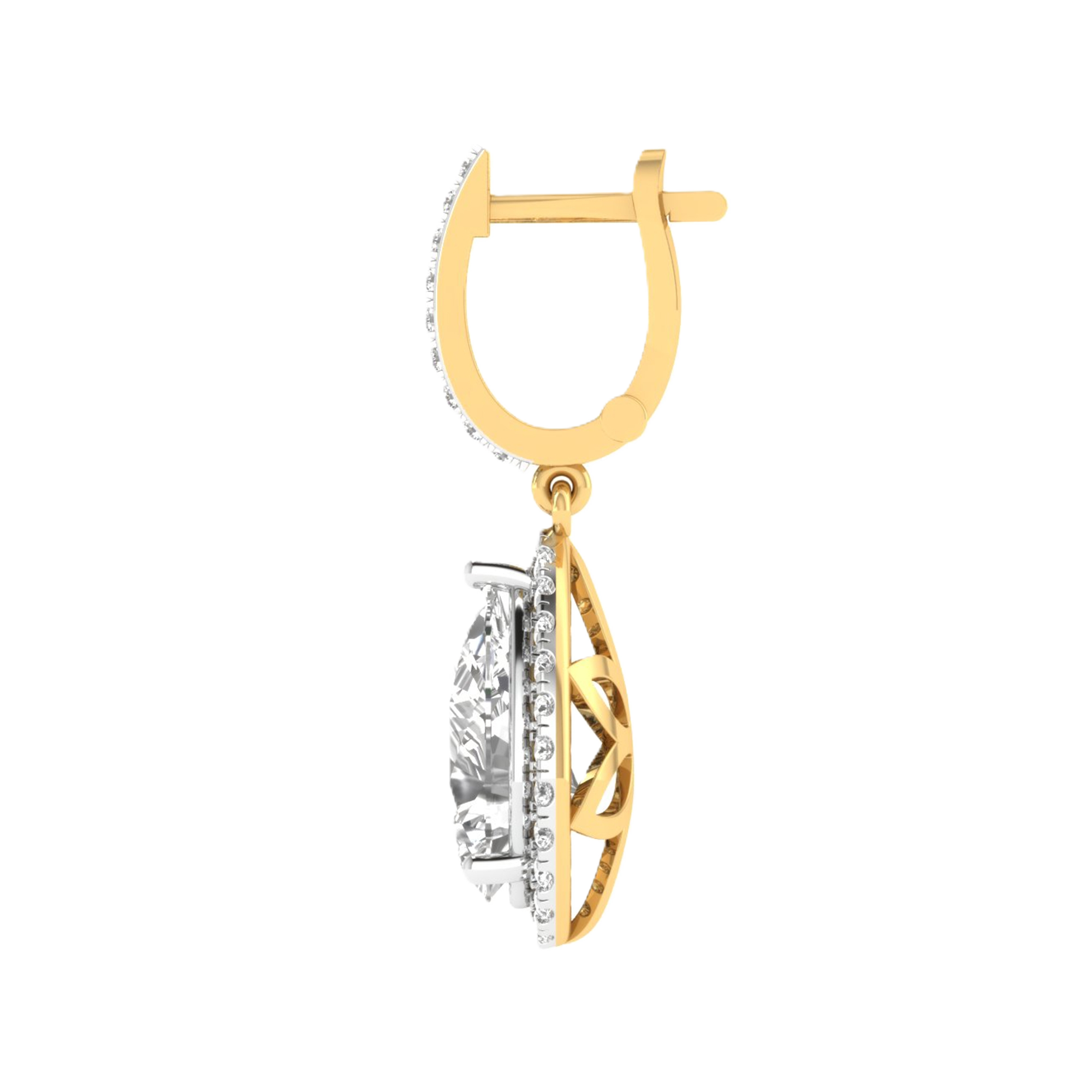 Oorbellen van 8.04 karaat met hoofdsteen in vorm Peer van 3,56 karaat - 210