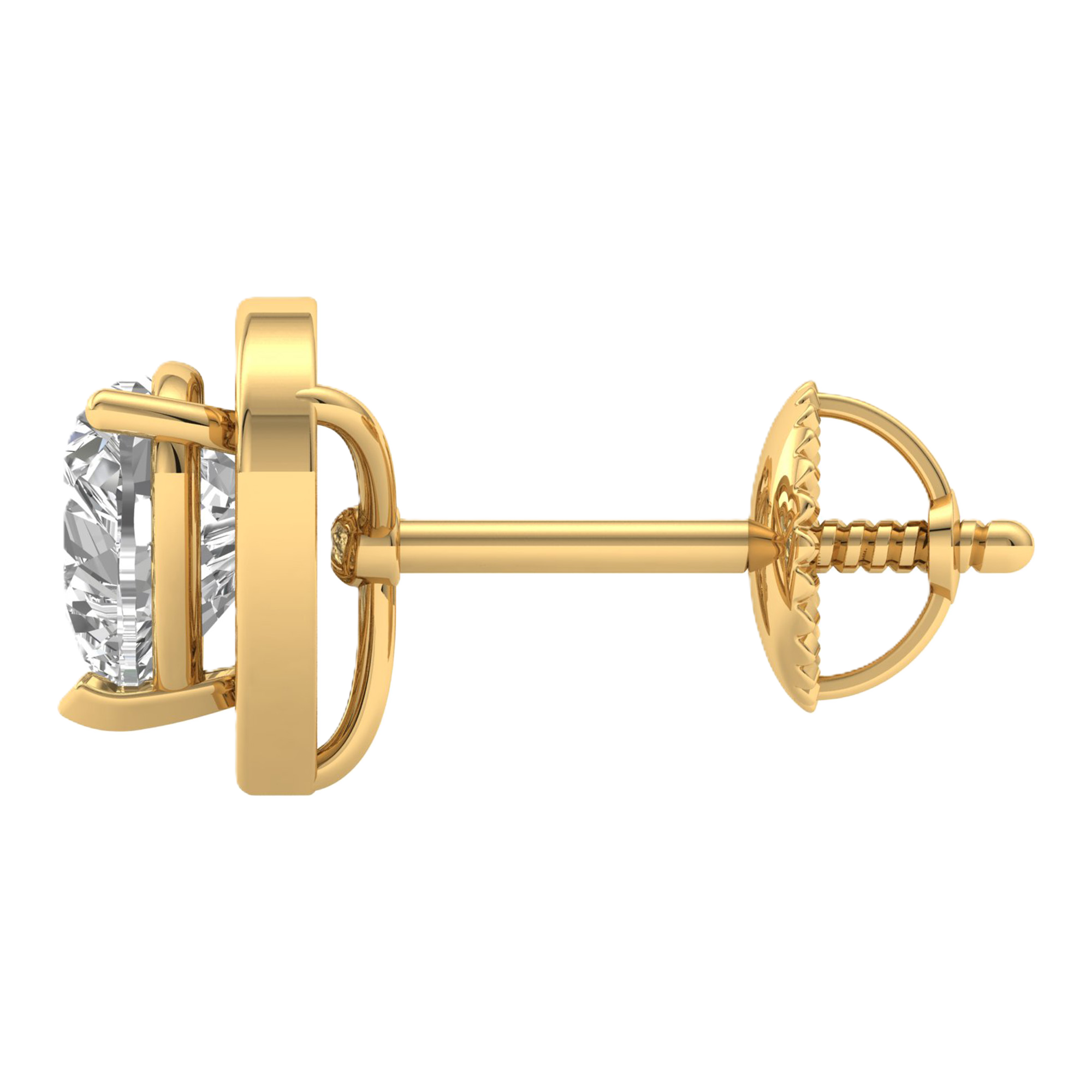 Oorbellen van 2.3 karaat met hoofdsteen in vorm Hart van 1,15 karaat - 301