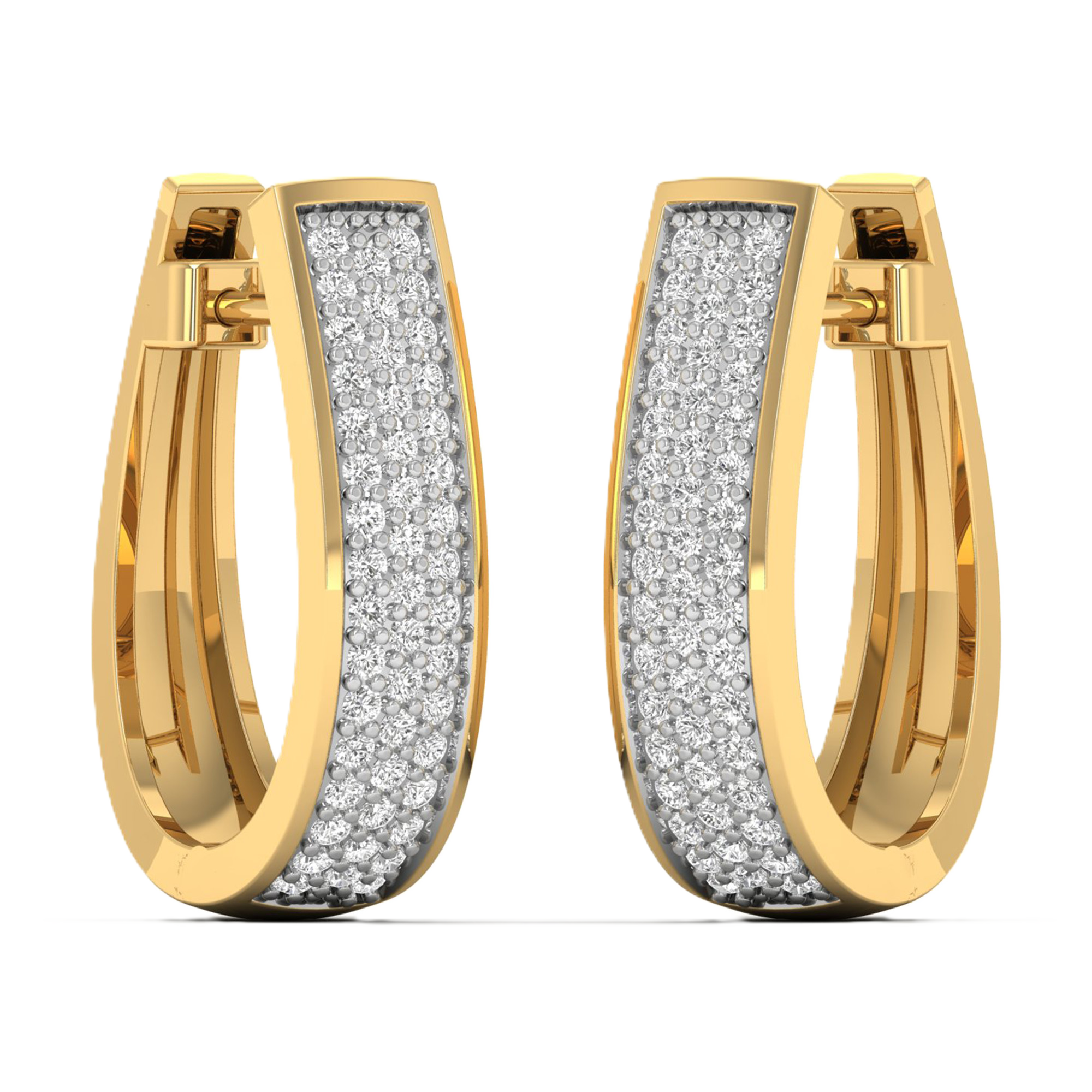 Oorbellen van 0.56 karaat met hoofdsteen in vorm Rond van 0,006 karaat - 542