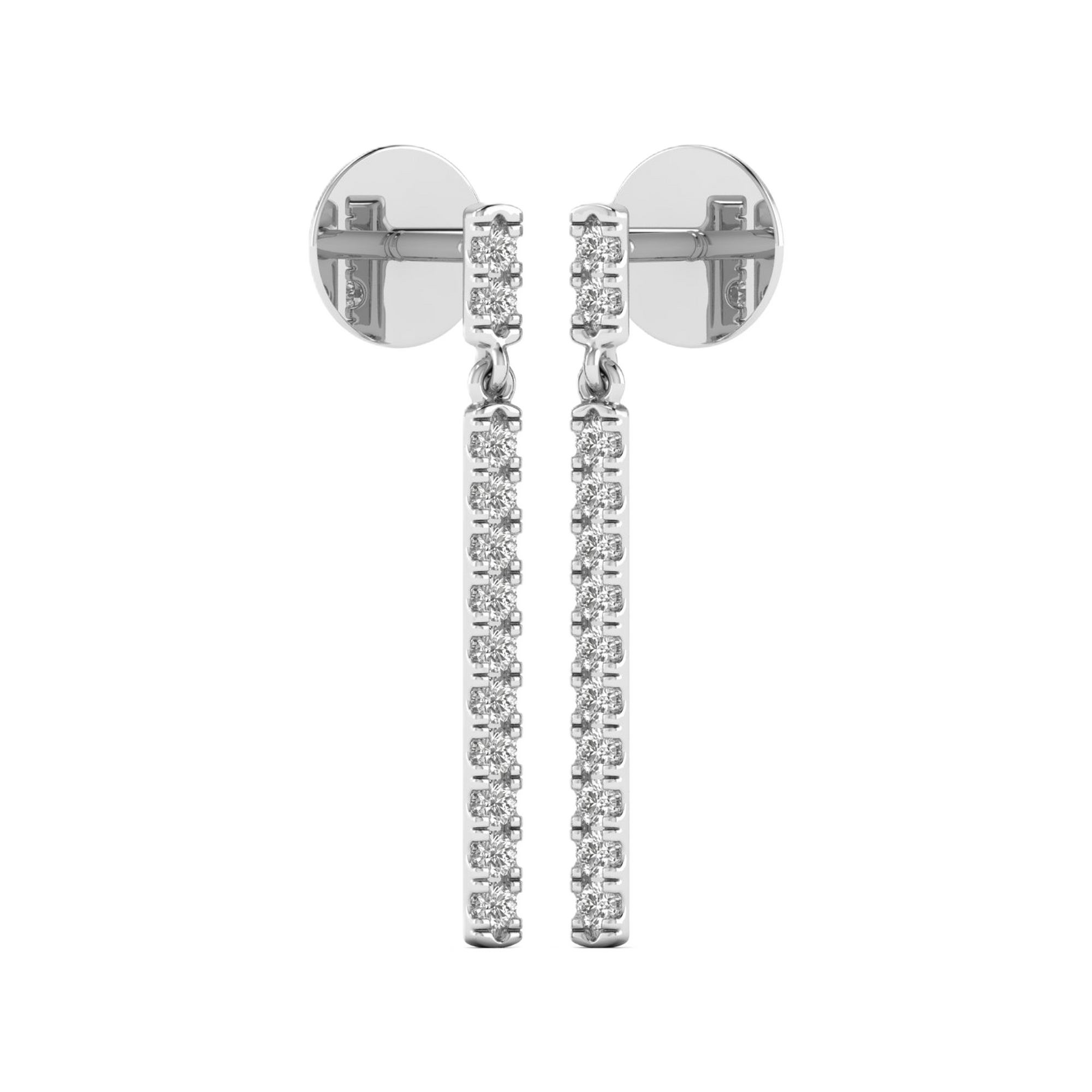 Oorbellen van 0.94 karaat met hoofdsteen in vorm Rond van 0,039 karaat - 634