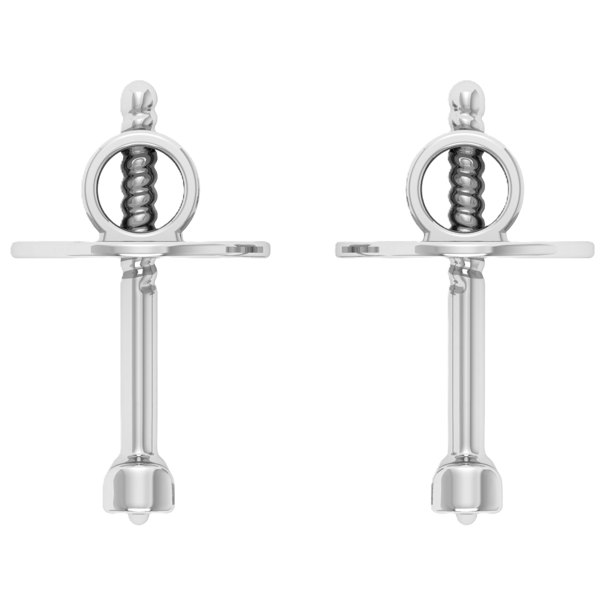 Oorbellen van 0.94 karaat met hoofdsteen in vorm Rond van 0,039 karaat - 634