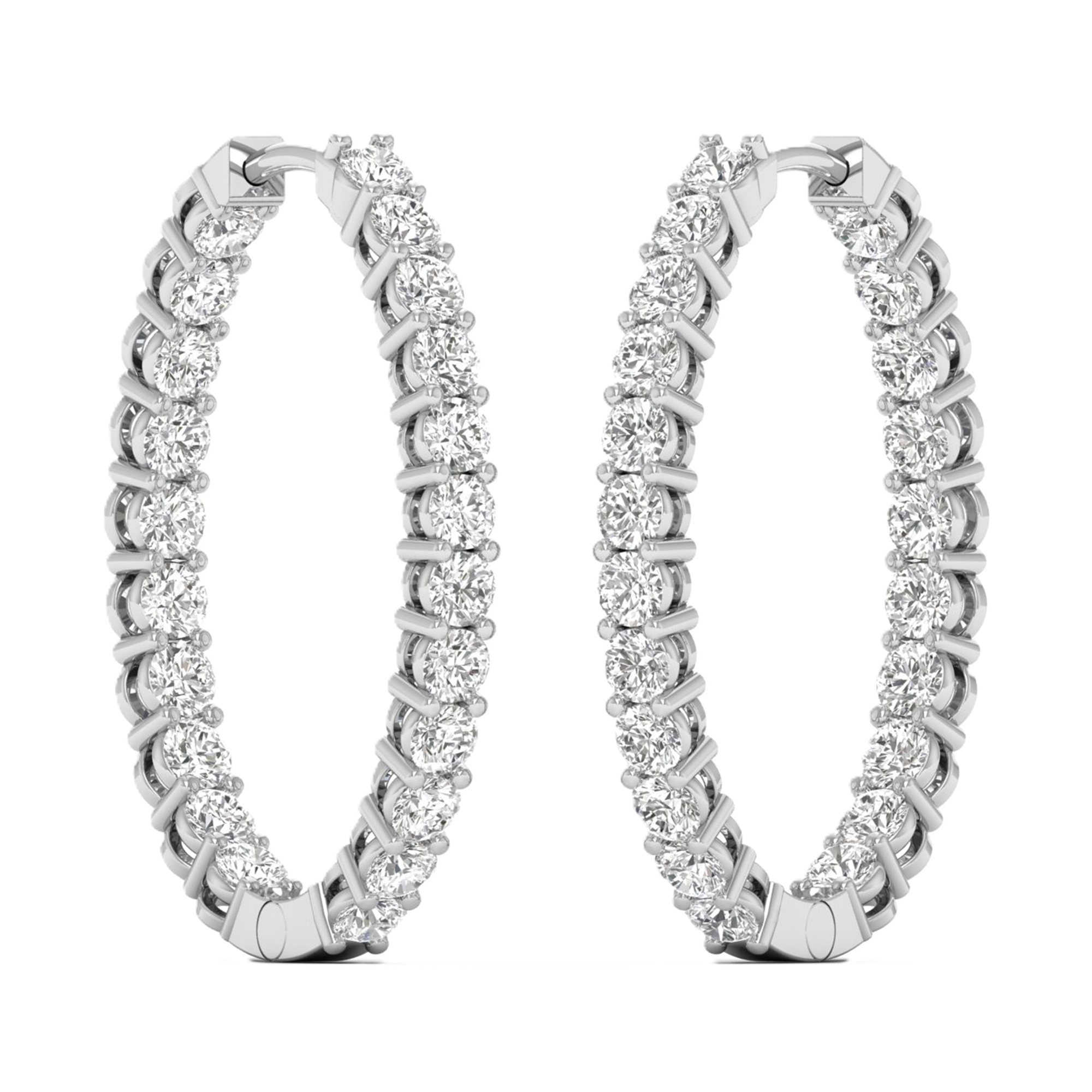 Oorbellen van 2.6 tot 5.4 karaat met hoofdsteen in vorm Rond - 671