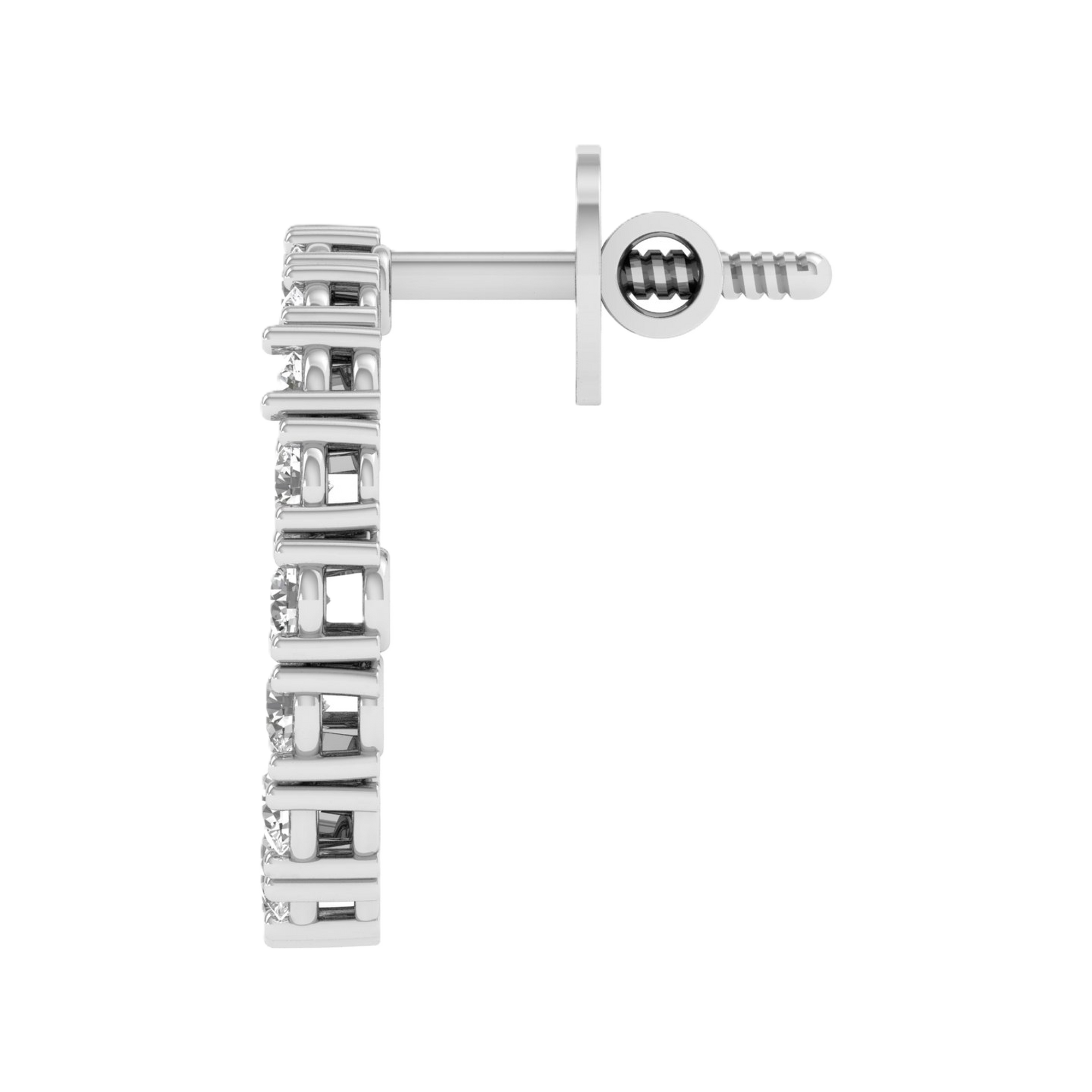 Oorbellen van 1.85 karaat met hoofdsteen in vorm Rond van 0,074 karaat - 694