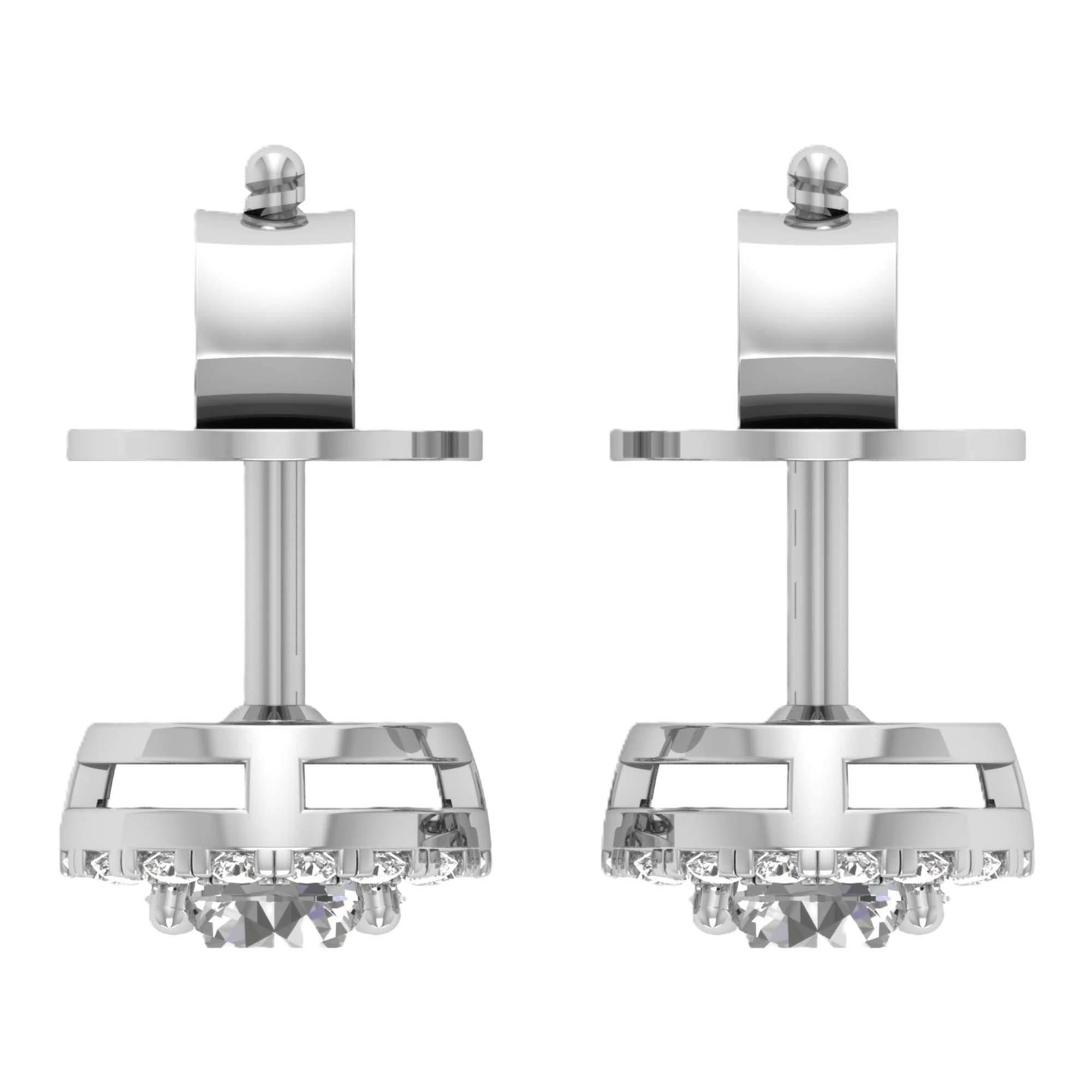 Oorbellen van 1.22 tot 4.54 karaat met hoofdsteen in vorm Rond - 002