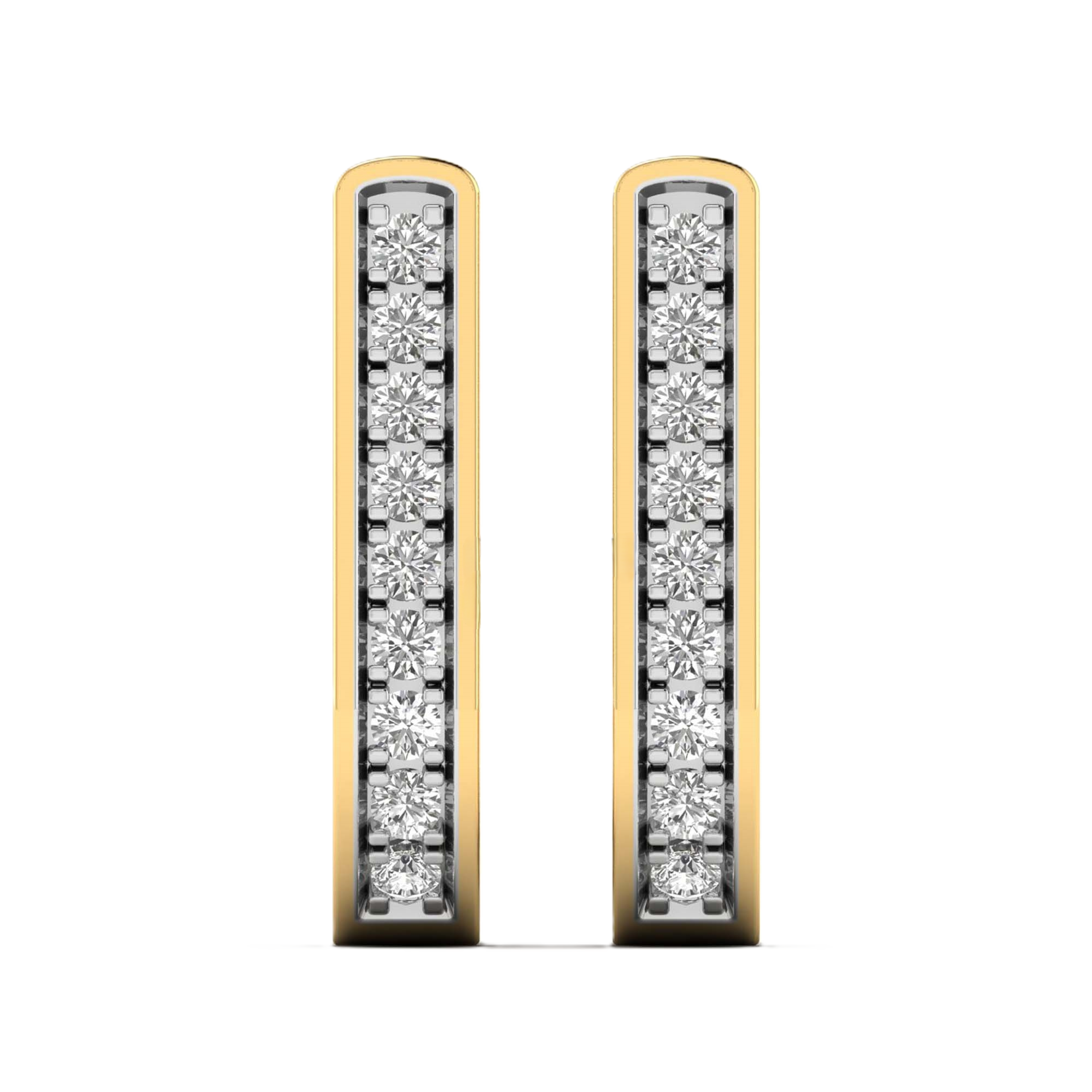 Oorbellen van 0.11 karaat met hoofdsteen in vorm Rond van 0,006111 karaat - 010