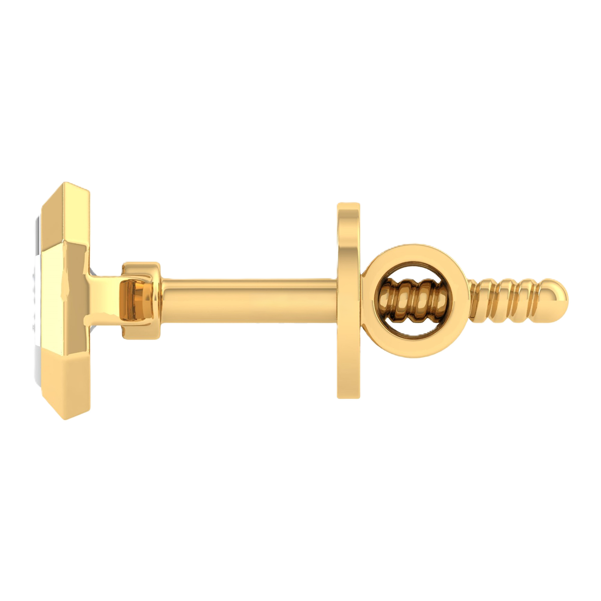 Oorbellen van 0.5 tot 5 karaat met hoofdsteen in vorm Asscher - 011