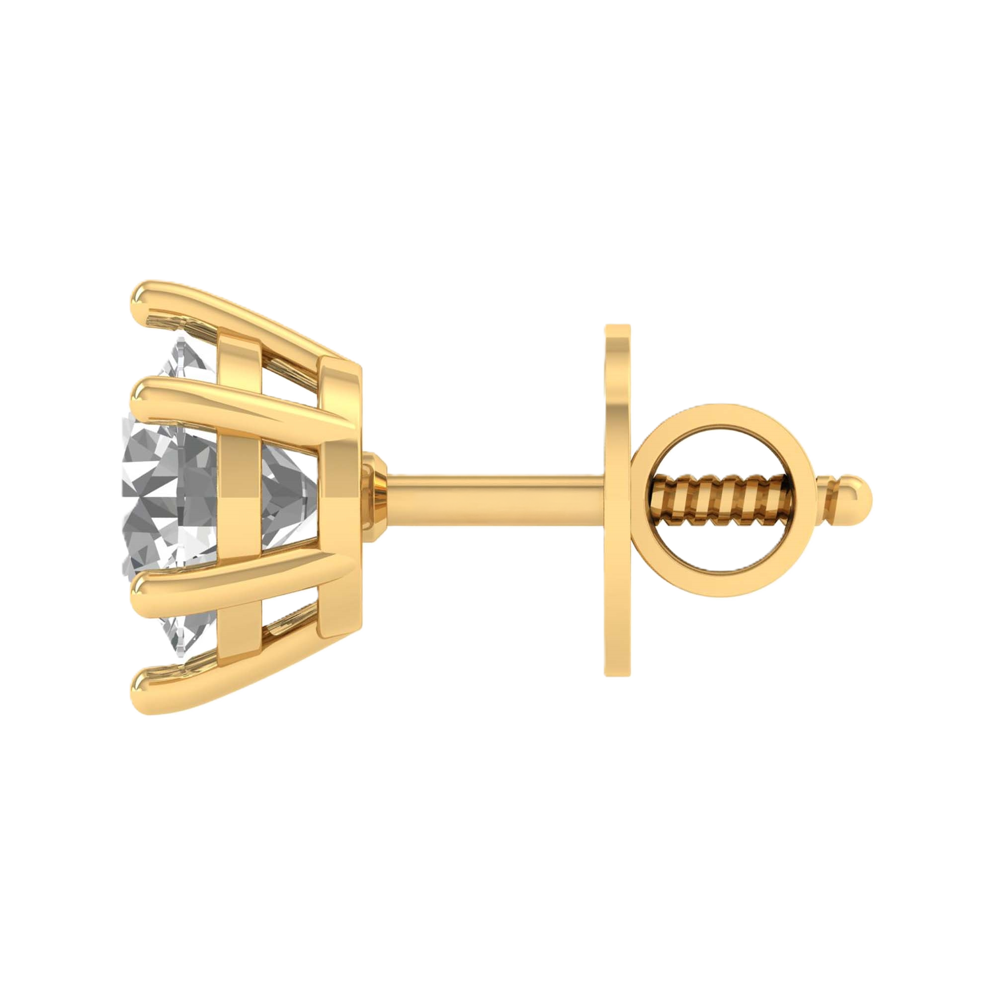 Oorbellen van 3 tot 6 karaat met hoofdsteen in vorm Rond  - 062