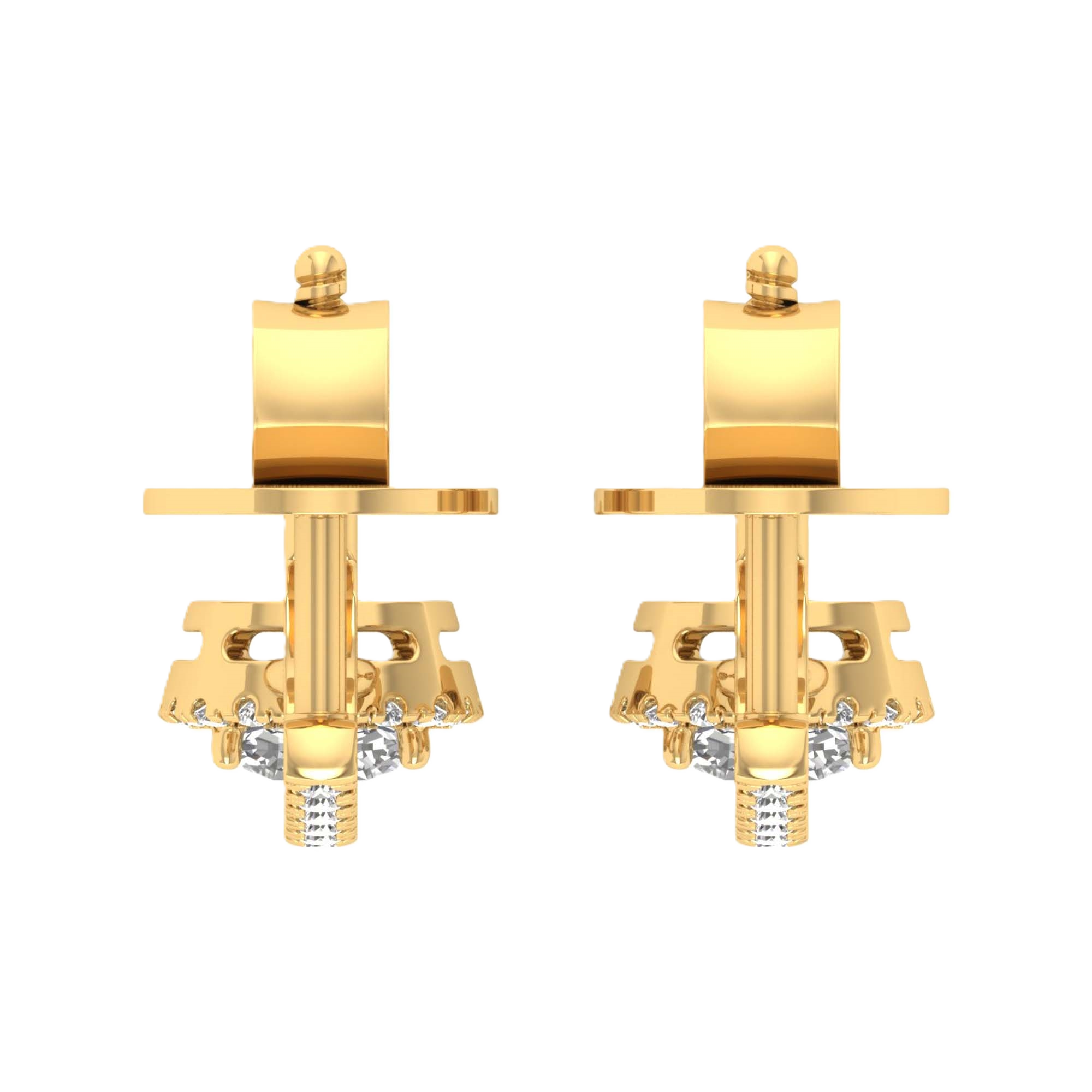 Oorbellen van 1.48 tot 4.41 karaat met hoofdsteen in vorm Cushion - 086