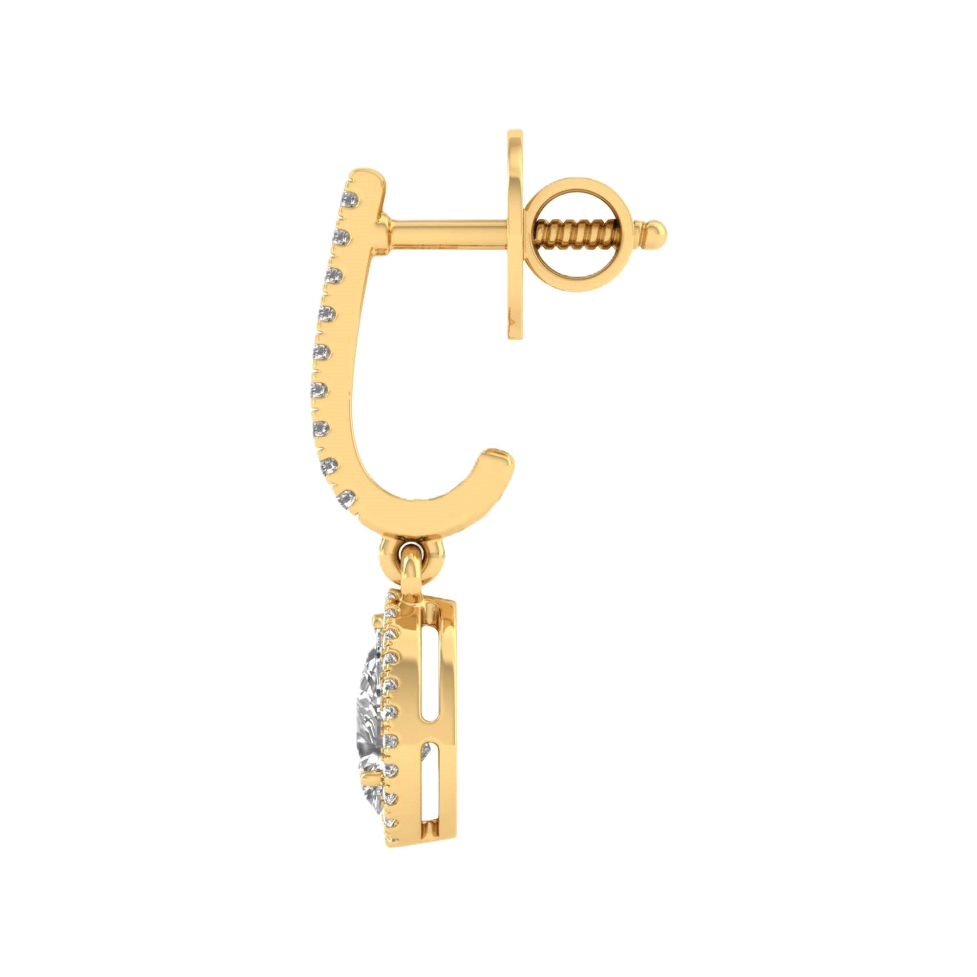Oorbellen van 1.34 tot 4.36 karaat met hoofdsteen in vorm Peer - 103