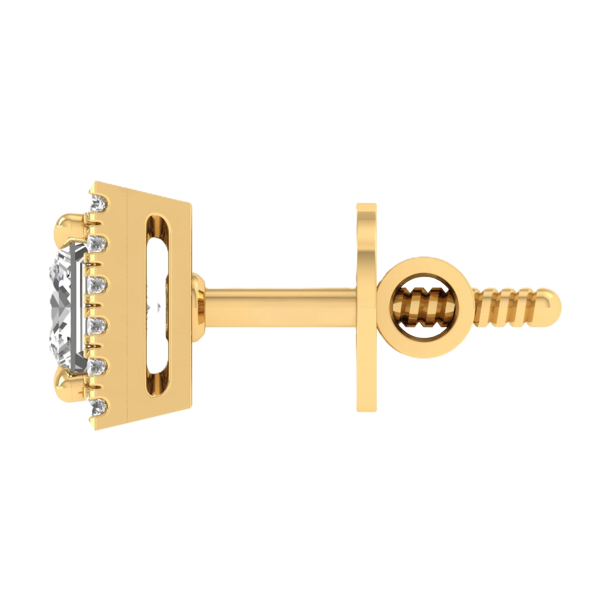 Oorbellen van 1.2 tot 5,62 karaat met hoofdsteen in vorm Princess- 196
