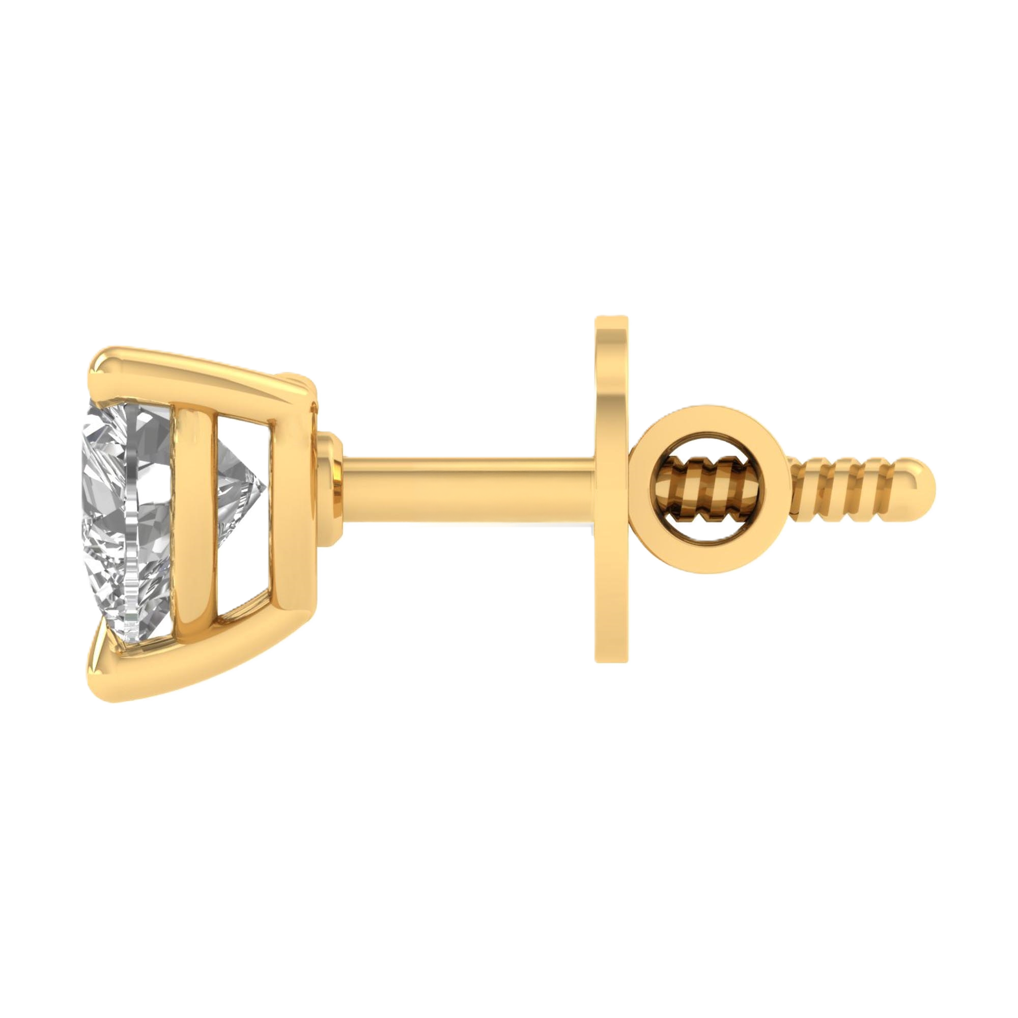 Oorbellen van 0.5 tot 5 karaat met hoofdsteen in vorm Hart - 210