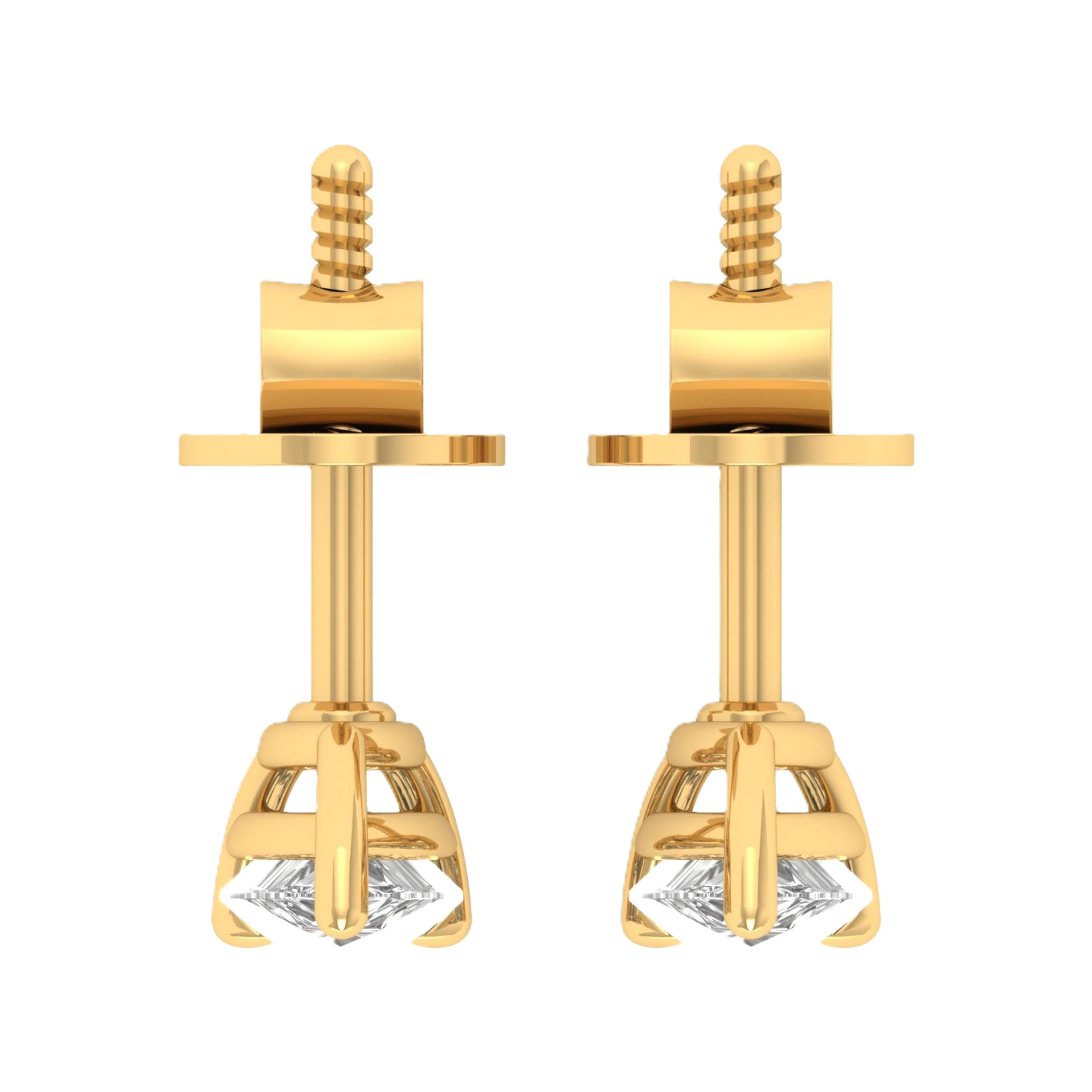 Oorbellen van 1 tot 5 karaat met hoofdsteen in vorm Peer