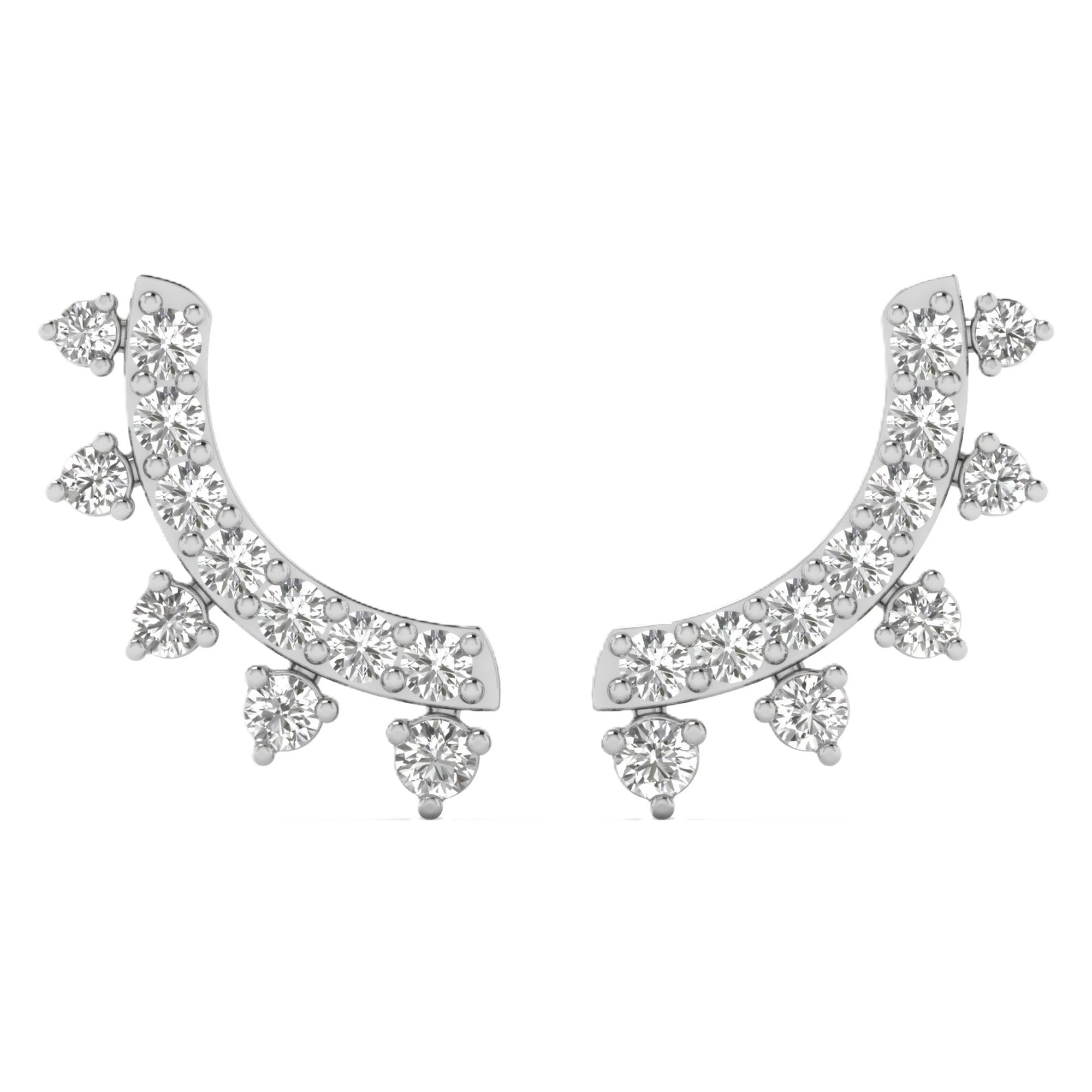 Oorbellen van 0.45 karaat met hoofdsteen in vorm Rond van 0,025 karaat - 472