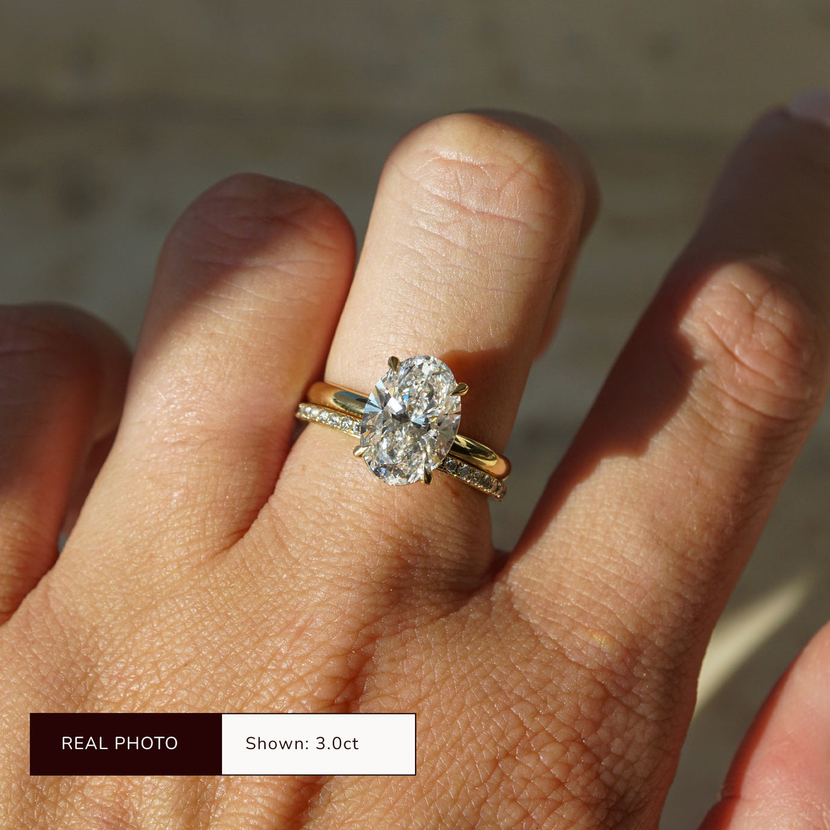Novi Diamanten Solitaire Ring Ovaal - Maat 54 - 3ct - VD