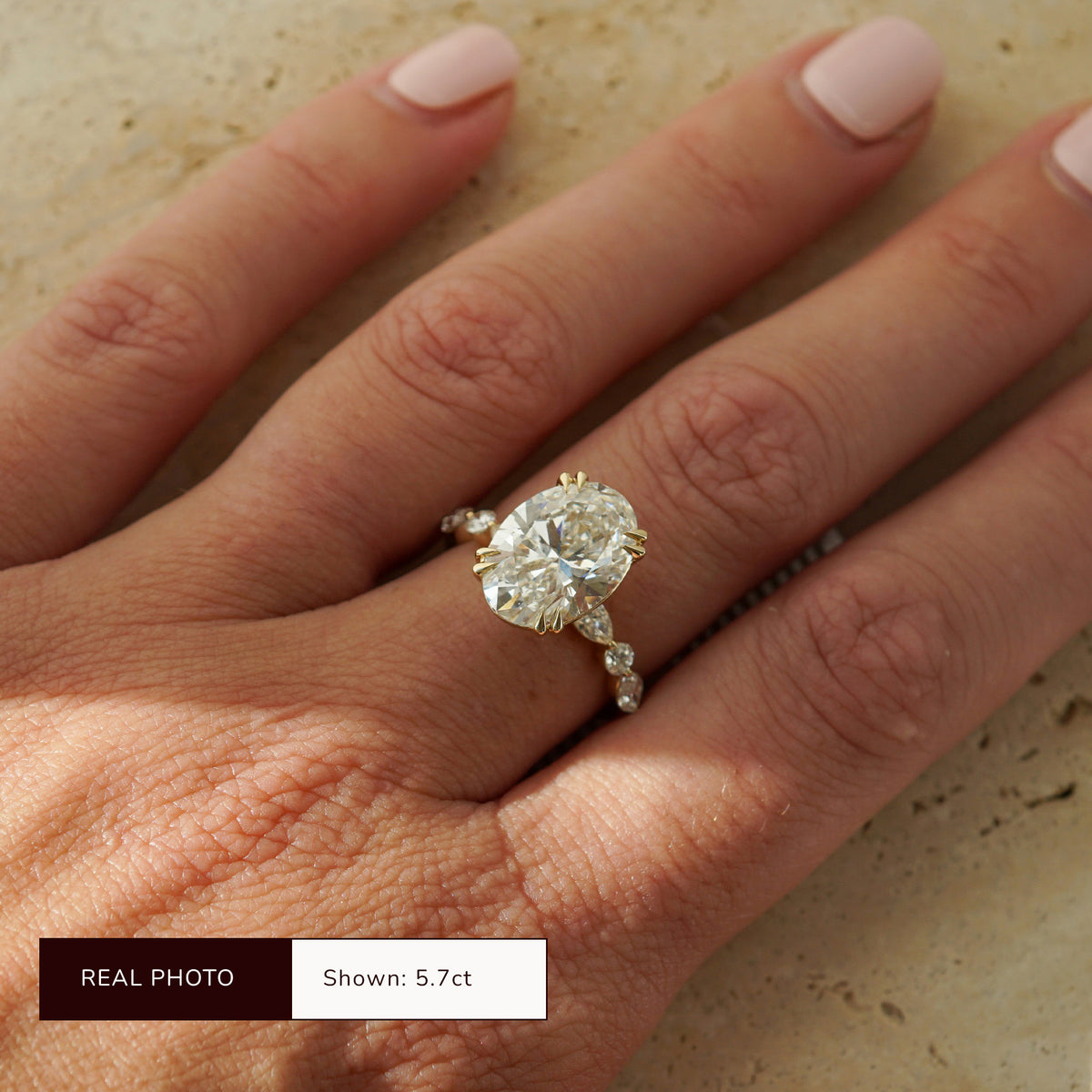Zazu Diamanten Solitaire met Markies & Briljanten side stones - 5.7CT
