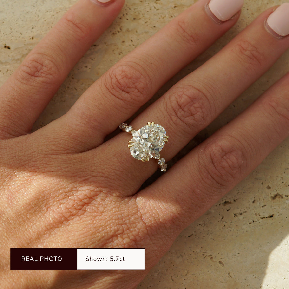Zazu Diamanten Solitaire met Markies & Briljanten side stones - 5.7CT