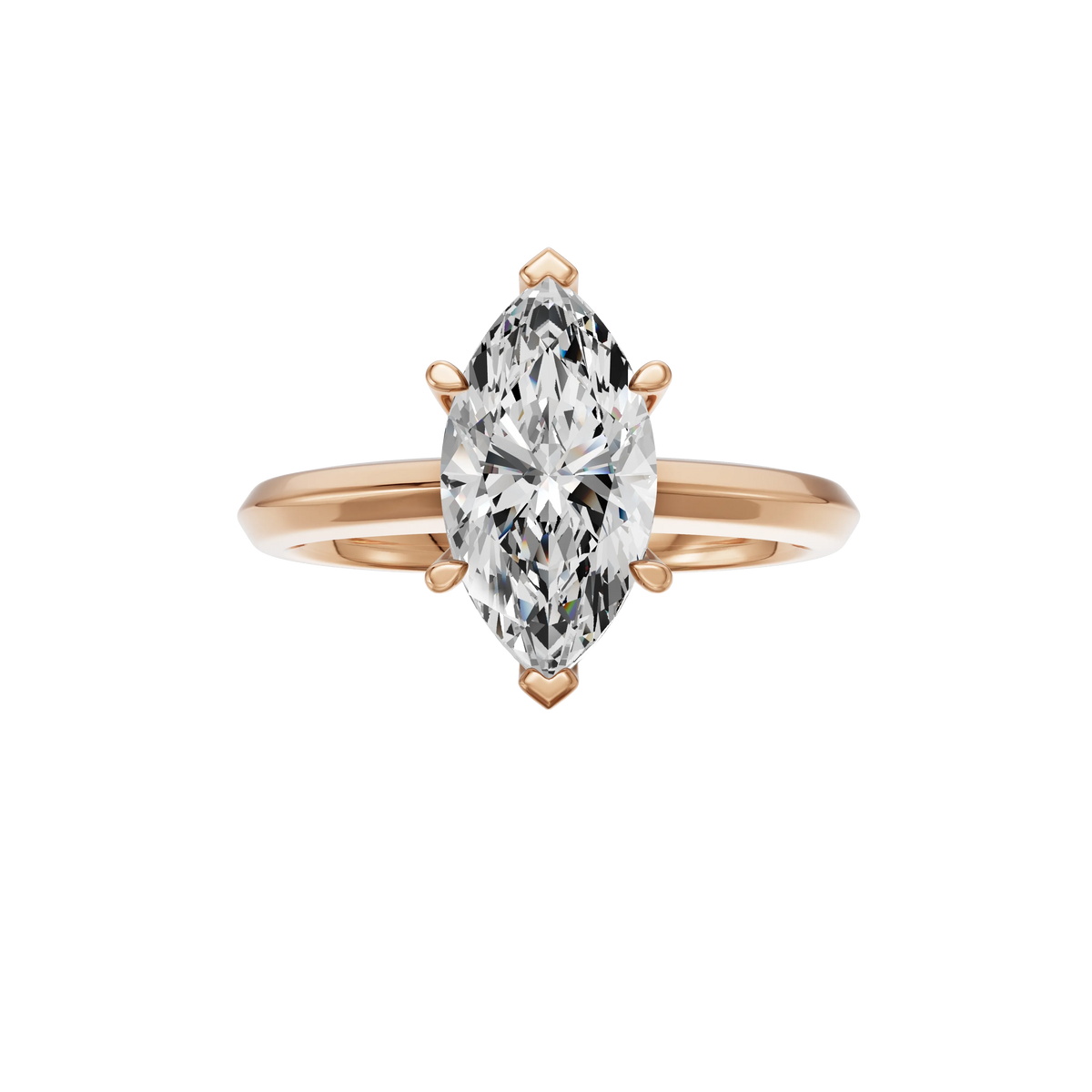 May Diamanten Solitaire Ring Markies - 1ct tot 5ct