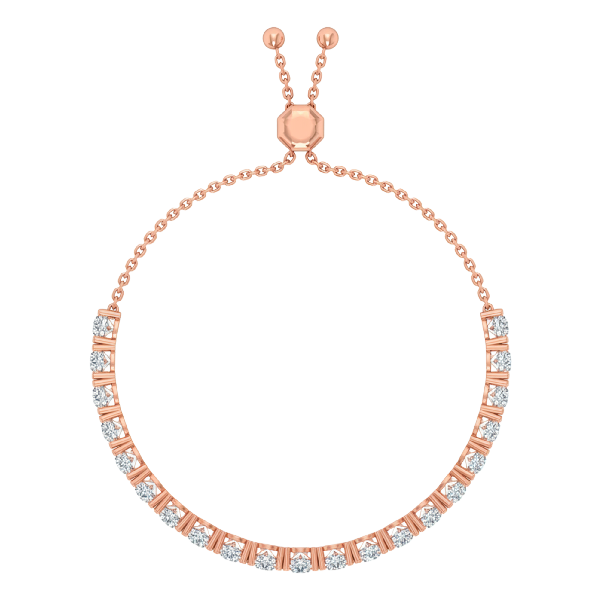 Armband aus 10,5 Karat mit einem runden Hauptstein von 0,5 Karat – 94B