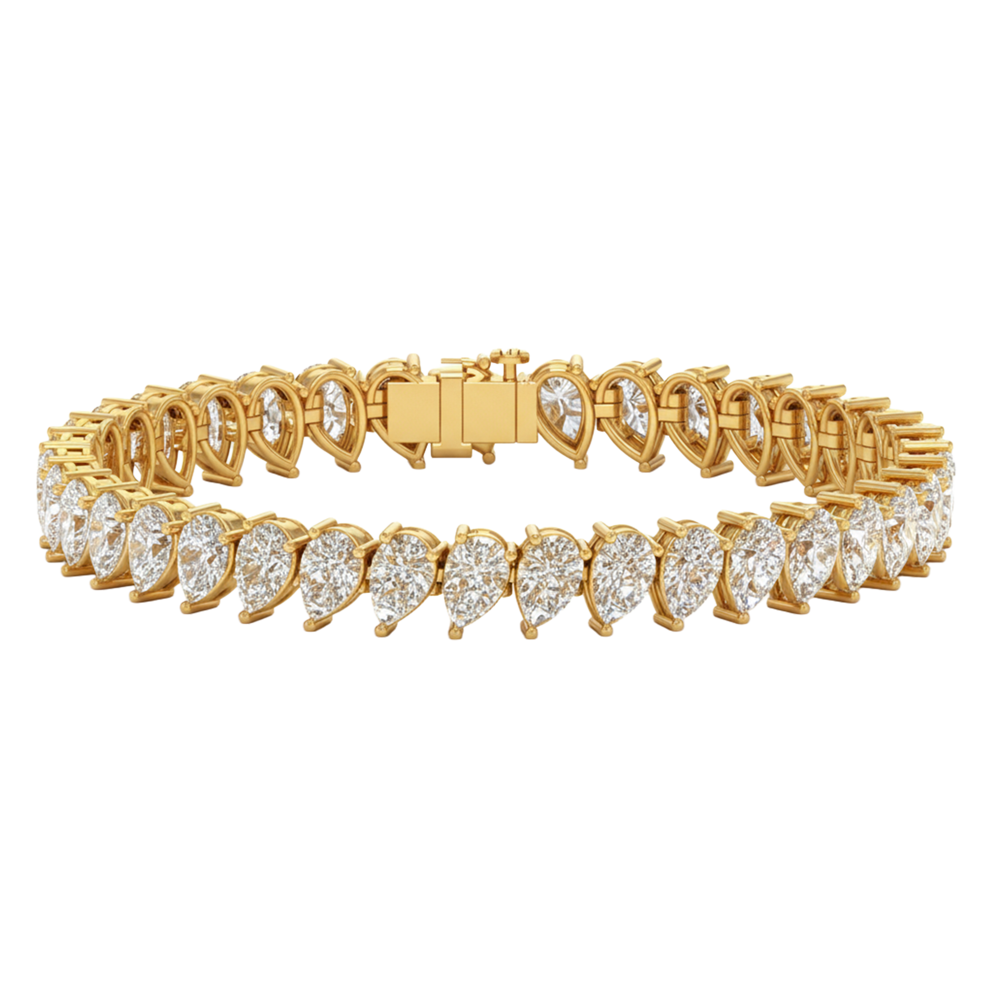 Nore Diamond Tennis Bracelet Pear - 16.8ct