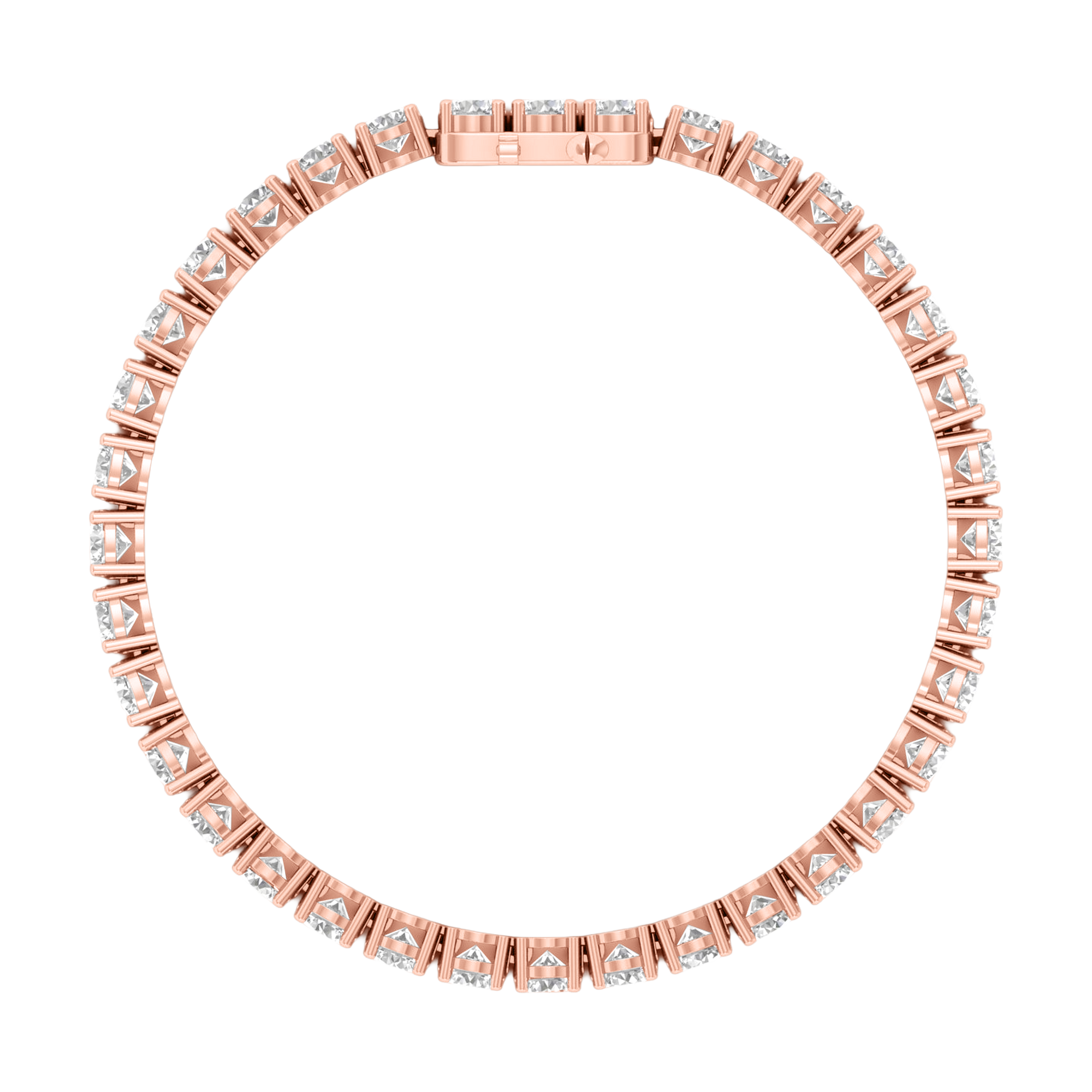 Armband aus 4 Karat mit Hauptstein in runder Form von 0,057971 Karat - 002