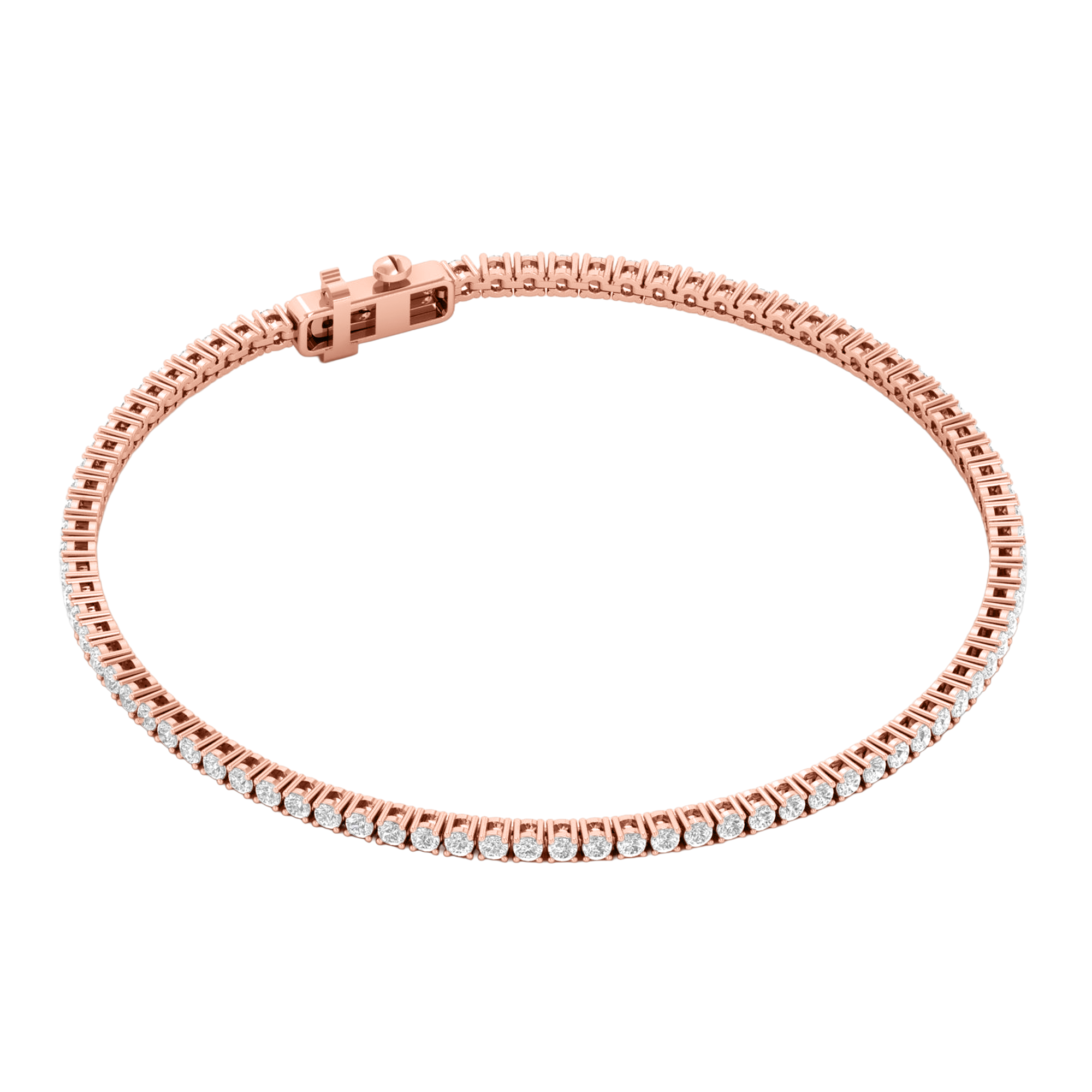 Armband aus 4 Karat mit Hauptstein in runder Form von 0,057971 Karat - 002