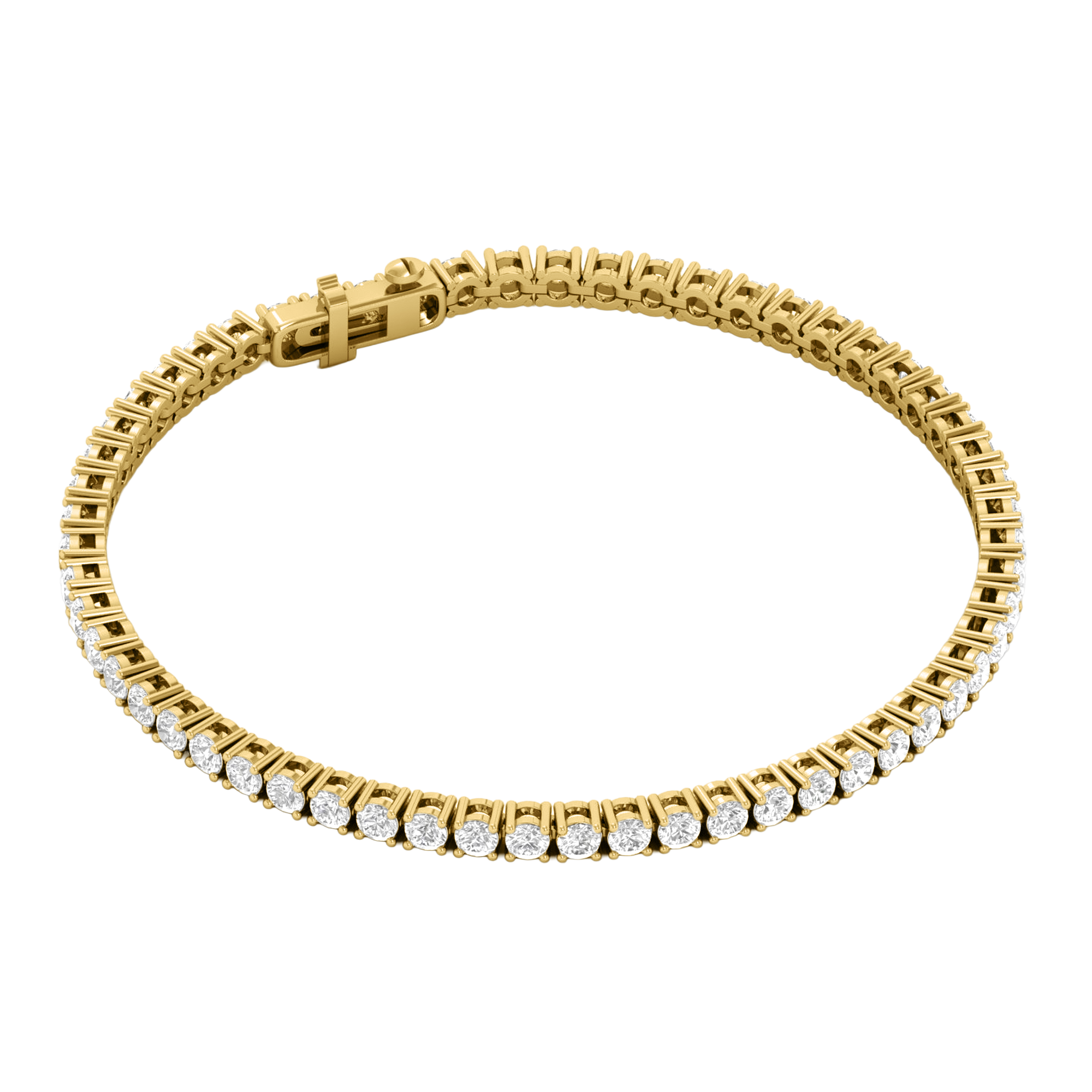 Armband aus 4 Karat mit Hauptstein in runder Form von 0,057971 Karat - 002
