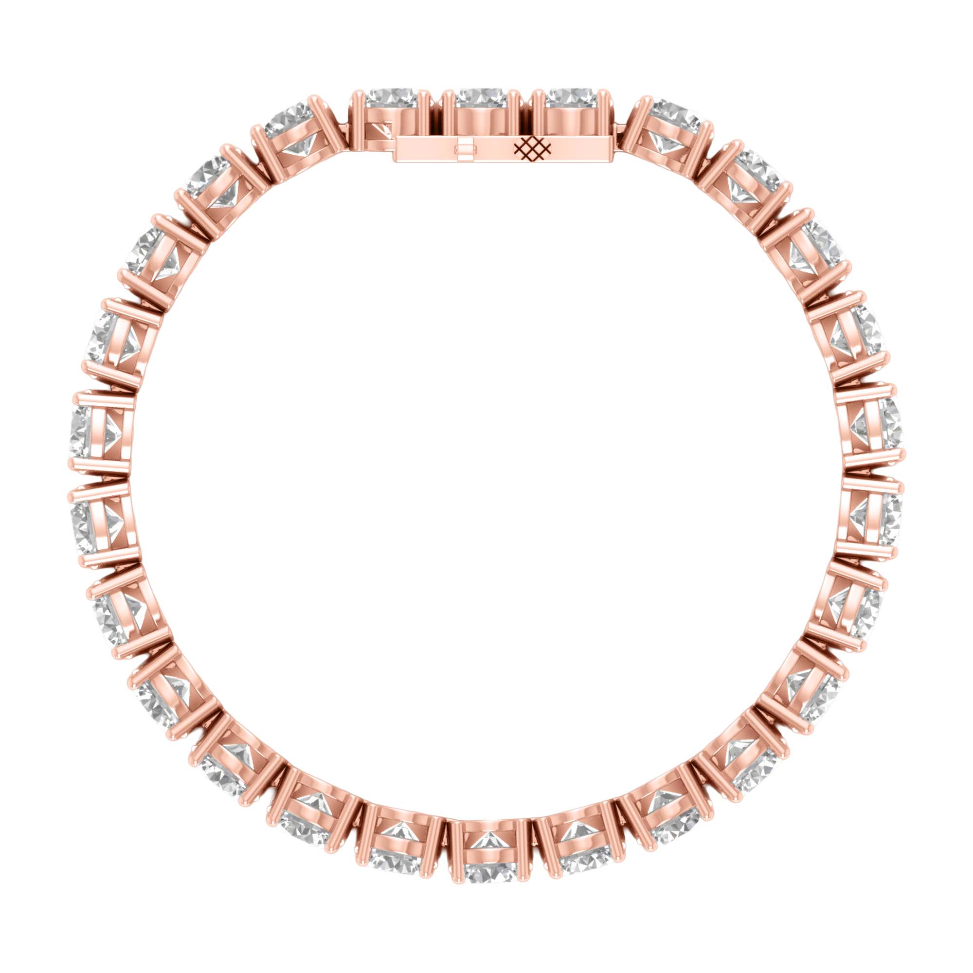 Armband aus 4 Karat mit Hauptstein in runder Form von 0,057971 Karat - 002