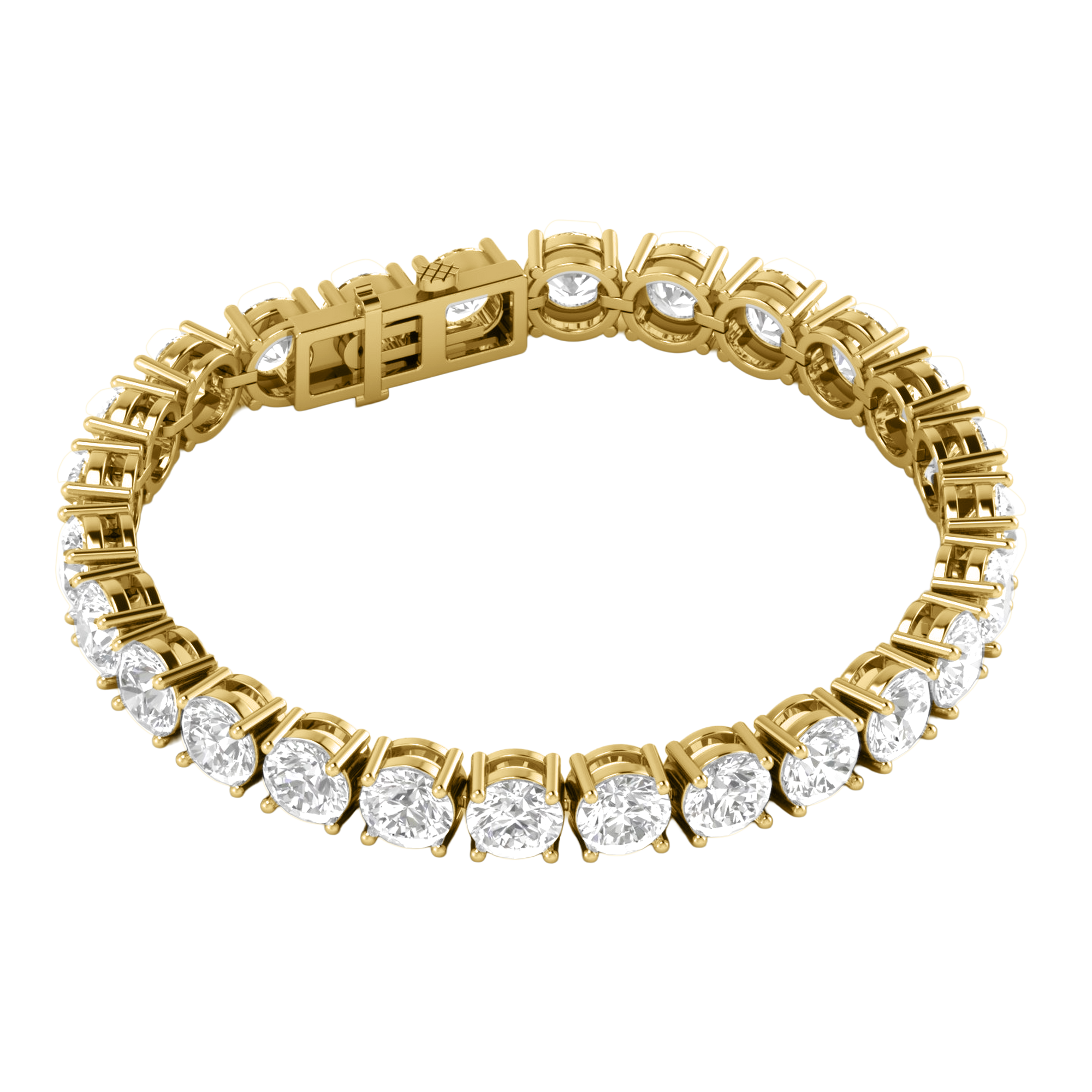 Armband aus 4 Karat mit Hauptstein in runder Form von 0,057971 Karat - 002